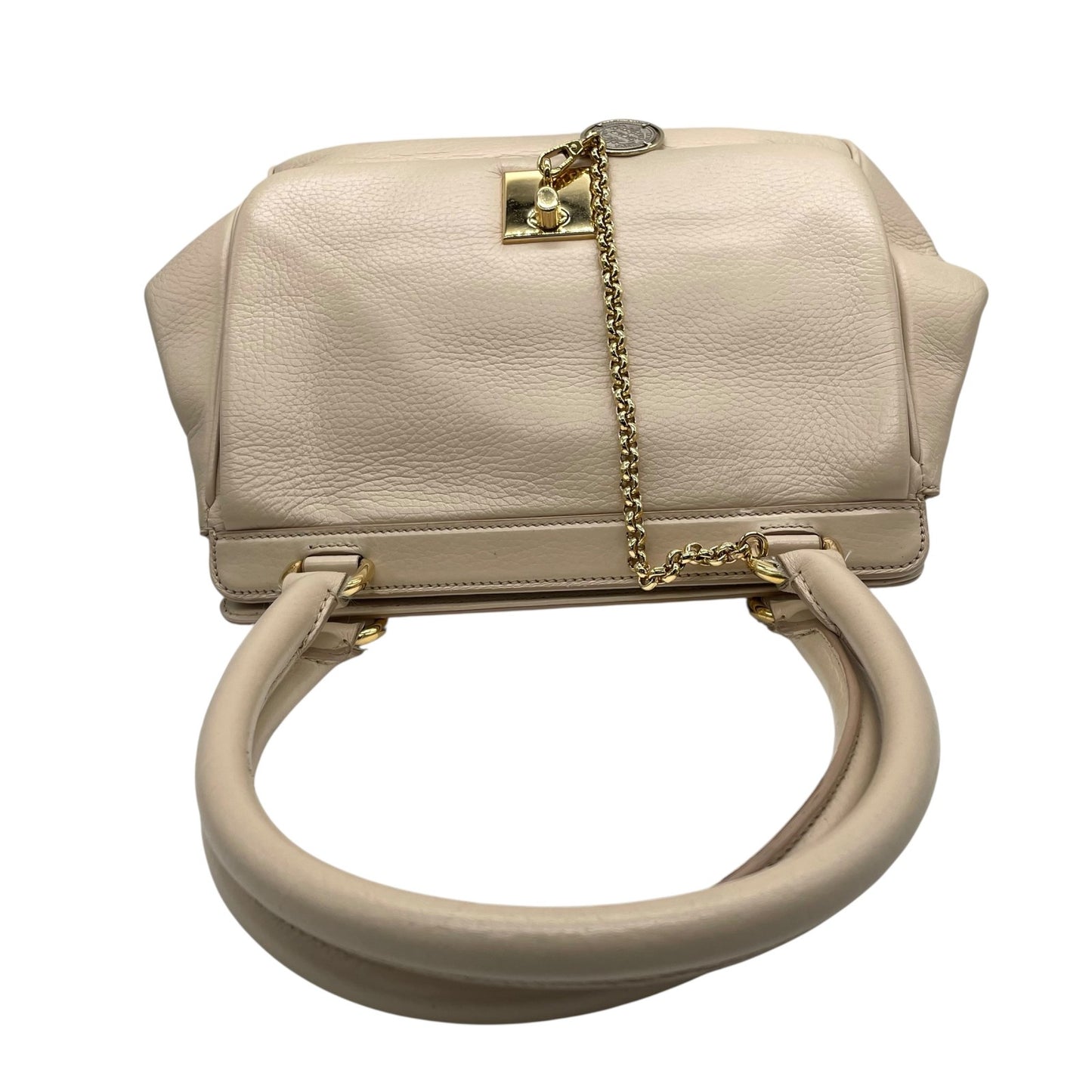 ドルチェ＆ガッバーナ Dolce&Gabbana ハンドバッグ SICILY シシリー ピンクベージュ レザー 肩掛け可 ゴールド金具 メダルタグ D&G ドルガバ ギャランティカード付き レディース D