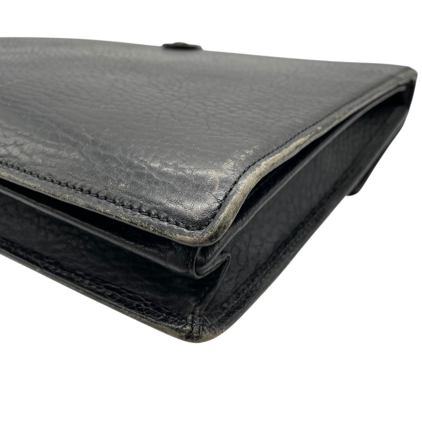 バーバリー BURBERRY ビジネスバッグ ブリーフケース ダレスバッグ ブラック 黒 レザー シボ革 ゴールド金具 ホースロゴ ヴィンテージ メンズ B