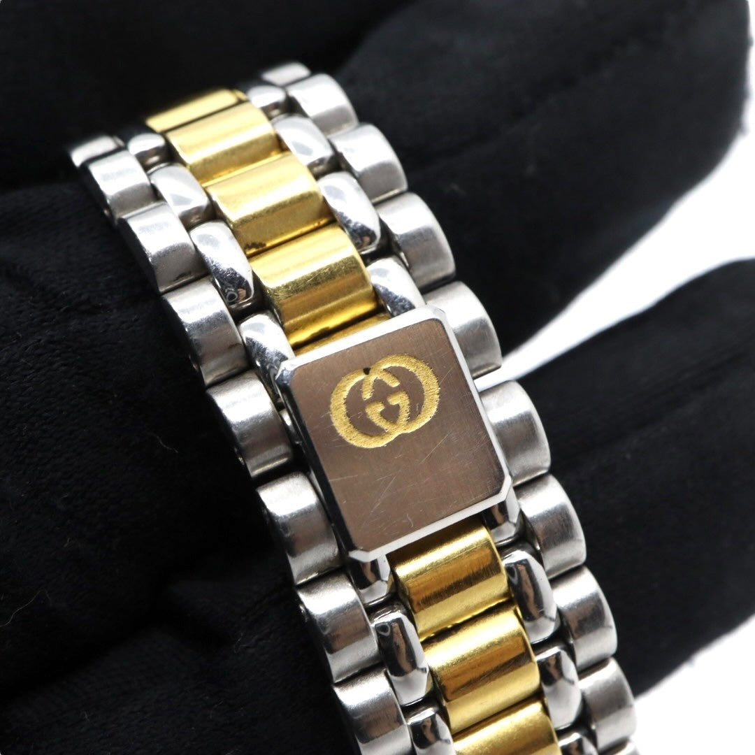 新品電池交換済 クリーニング済 グッチ GUCCI 8000L 腕時計 レディースウォッチ クォーツ コンビ シルバー ゴールド アイボリー文字盤 デイト表示 ステンレススチール クラシック エレガント ヴィンテージ ドレスウォッチ 稼働品 G3