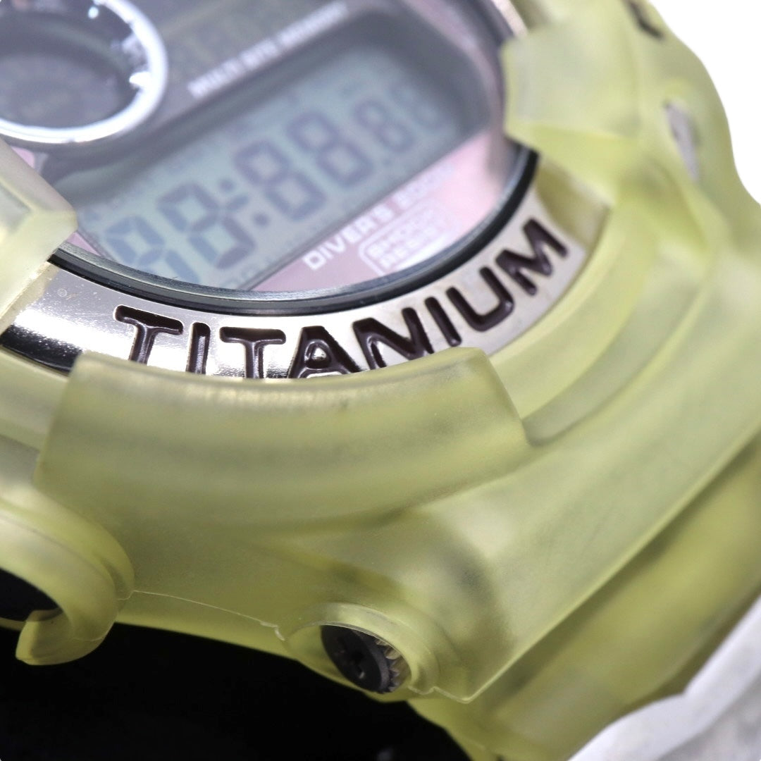 【未使用級 美品】カシオ G-SHOCK フロッグマン DW-9900WC W.C.C.S. 世界サンゴ礁保護協会モデル 腕時計 メンズ チタン イエロー スケルトン デジタル ダイバーズウォッチ 200M防水 希少 レア 稼働品 G7