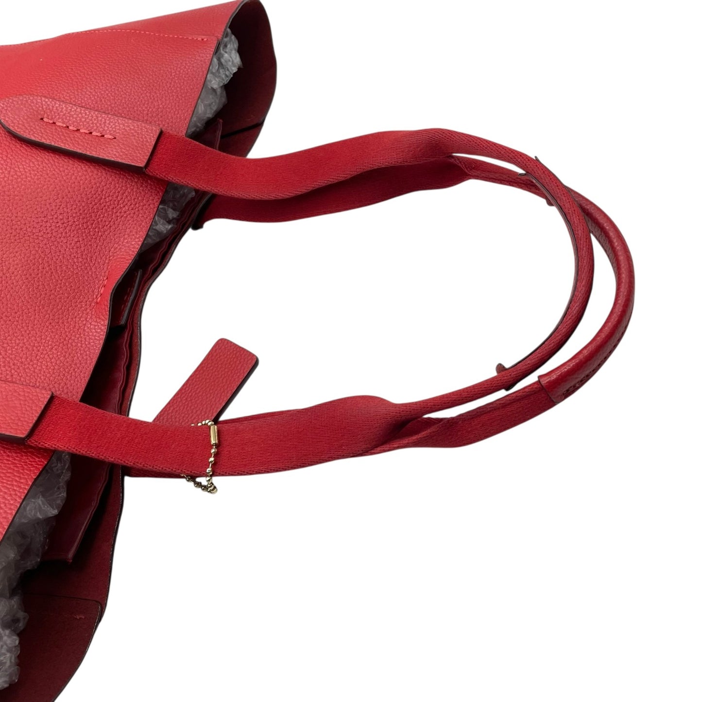 COACH コーチ トートバッグ 赤 レッド レザー ゴールド金具 肩掛け可 A4収納可 25099 ロゴ 馬車柄 レディース U11