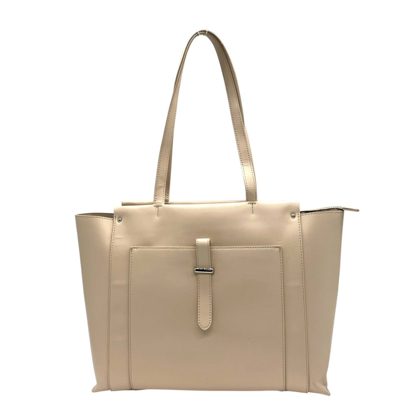 美品 23区 トートバッグ ピンクベージュ レザー シルバー金具 肩掛け可 A4収納可 Vingt-trois arrondissements レディース Q