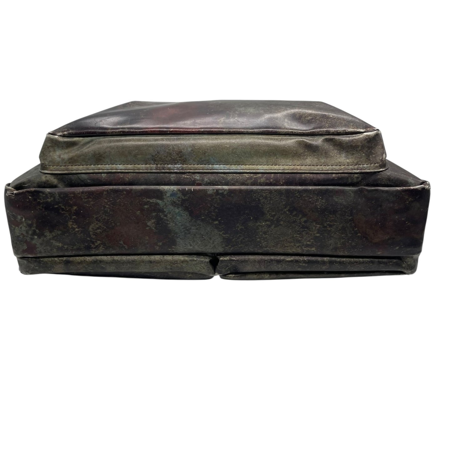 ジャンポールゴルチエ ビジネスバッグ 2WAY ショルダーバッグ Vサイバー 玉虫色 メタリック PVC レザー A4 PC収納可 廃盤 希少 メンズ レディース ユニセックス 通勤 通学 ブリーフケース ヴィンテージ 10