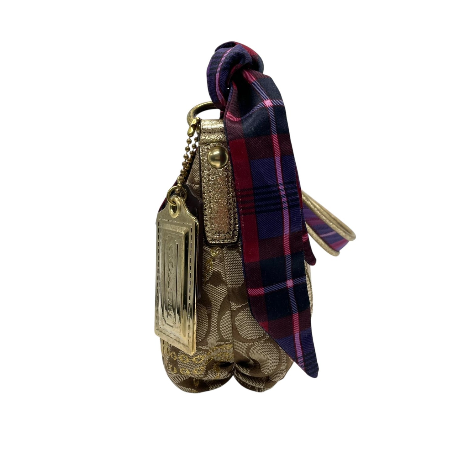 COACH コーチ 15880 ポピー Y2K 00s vintage 2way シグネチャー ハンドバッグ ショルダーバッグ スカーフチャーム 総柄 キャンバス s91