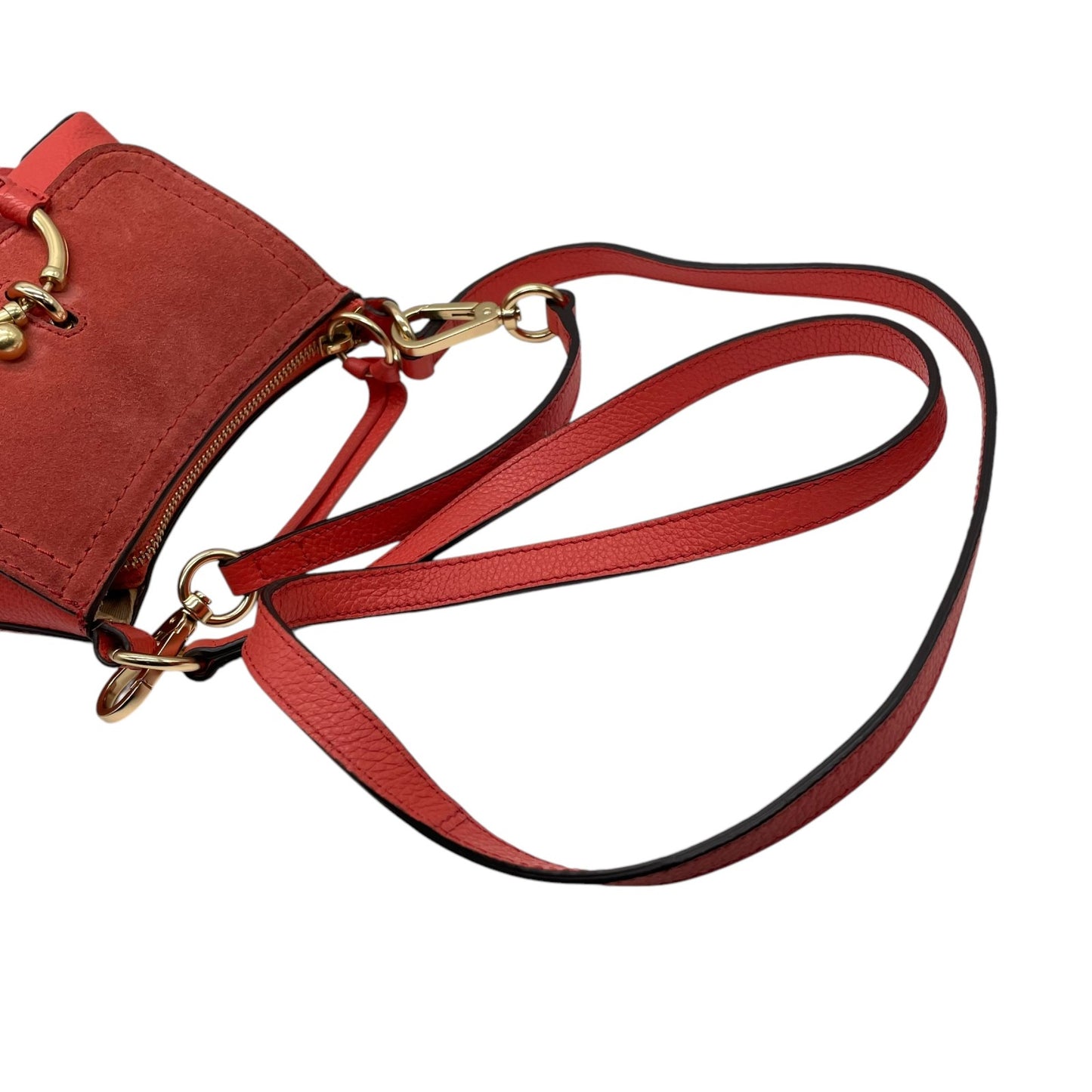 美品 シーバイクロエ ２WAY ハンドバッグ ショルダー ジョアンミニ スウェード レザー ピンク レディース フラップ K7