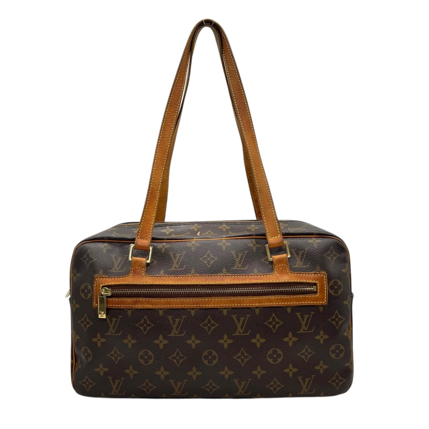 Authentic LOUIS VUITTON Monogram Cite Shoulder Bag M51181 Brown PVC Leather Gold Hardware Tote Bag Men's Women's Shoulder Strap