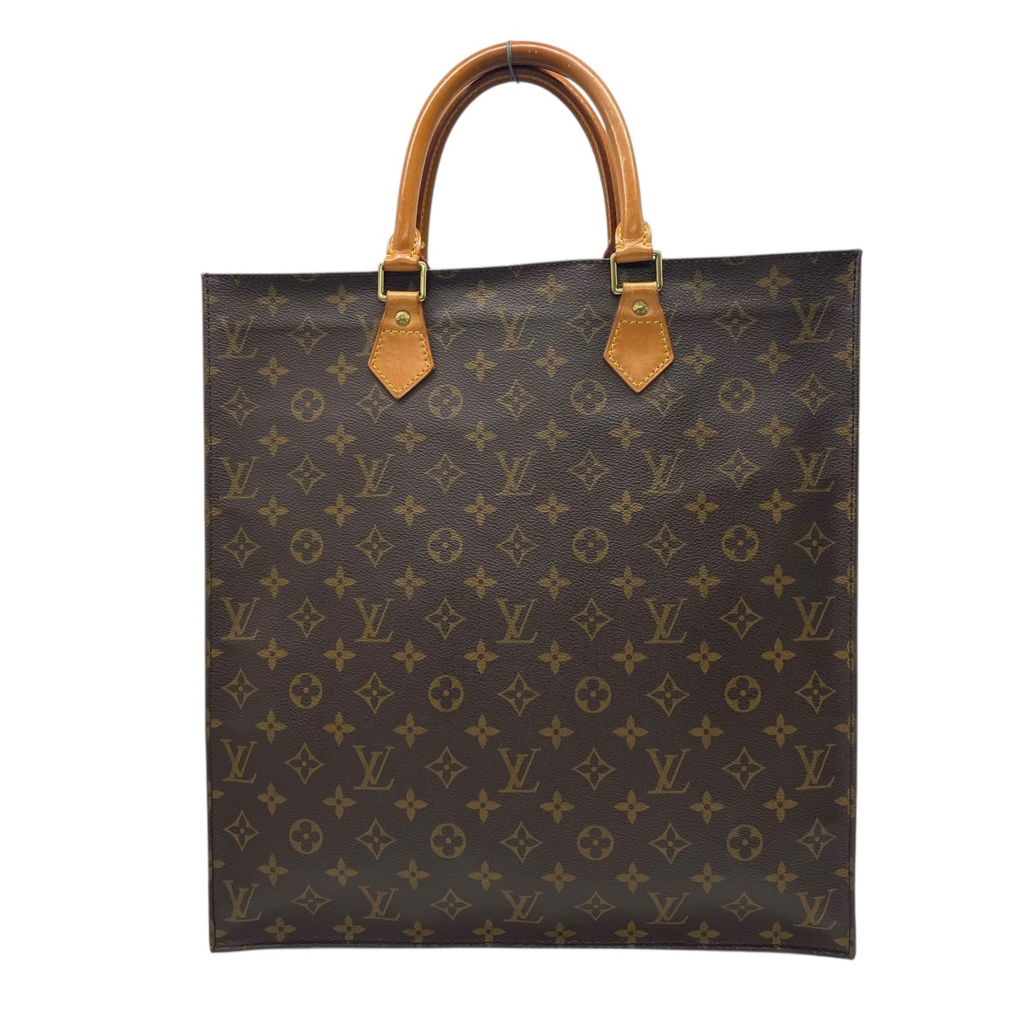 LOUIS VUITTON ルイヴィトン モノグラム サックプラ トートバッグ ハンドバッグ ショッピングバッグ M51140 茶 ブラウン ゴールド金具 PVC レザー 手提げ メンズ レディース E