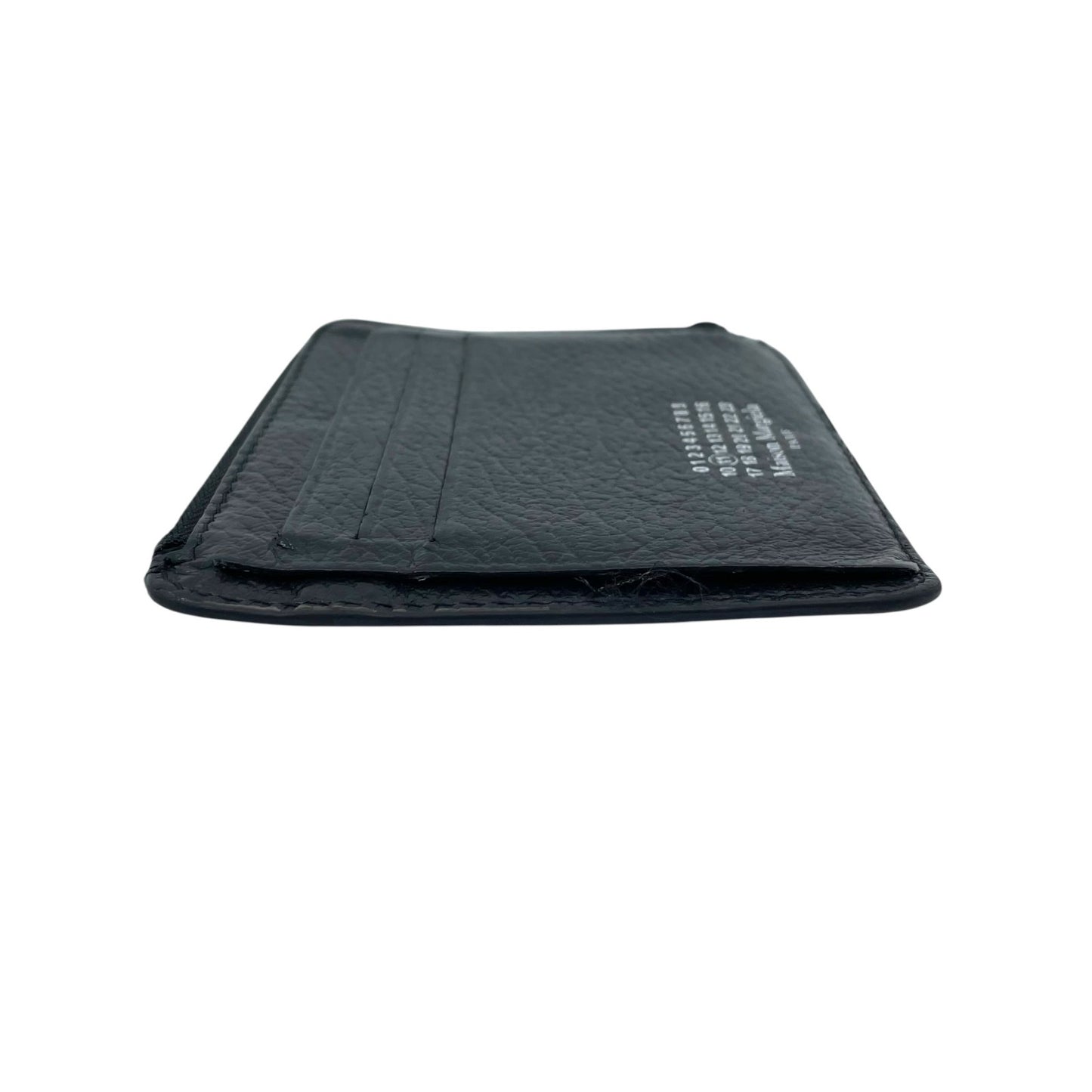 Maison Margiela メゾンマルジェラ カードケース コインケース 黒 ブラック 4ステッチ レザー ギャランティカード付き W5