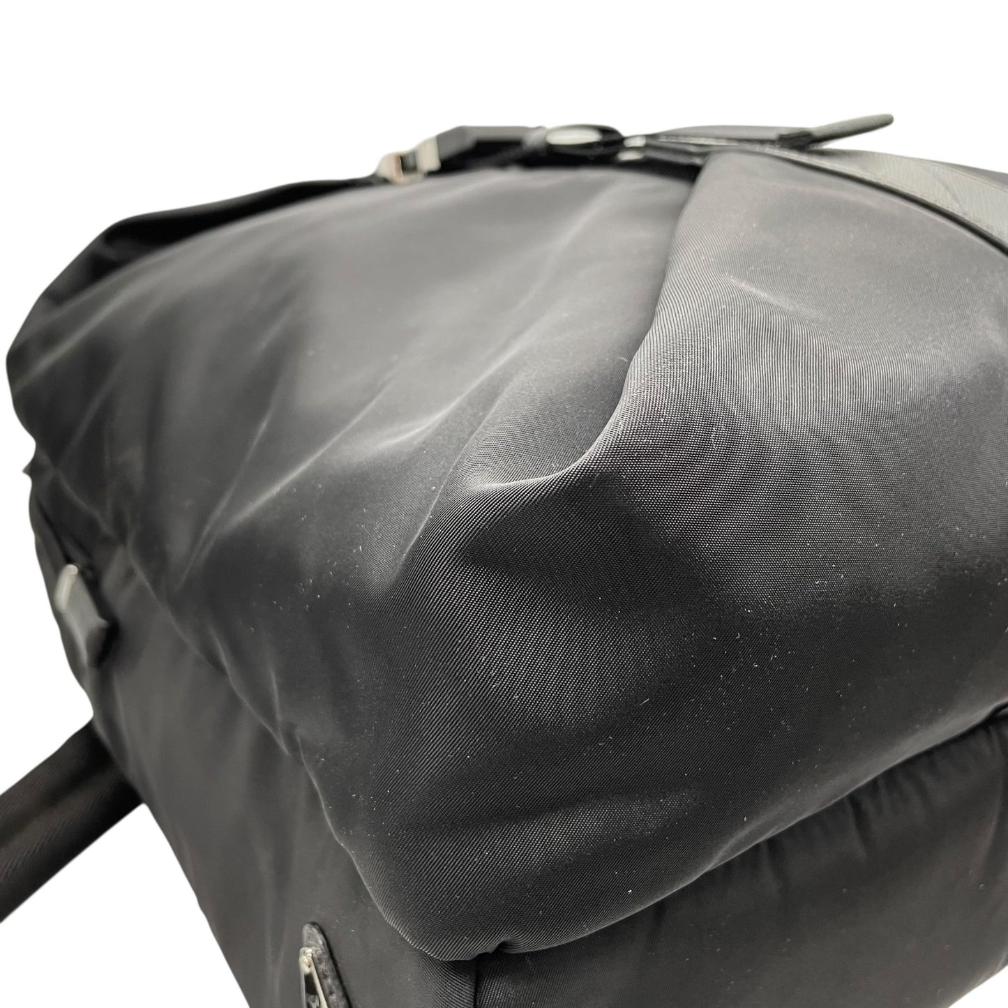 美品 PRADA プラダ リュックサック バッグパック リナイロン トライアングルロゴ 2VZ028 黒 NERO ブラック シルバー金具 メンズ C