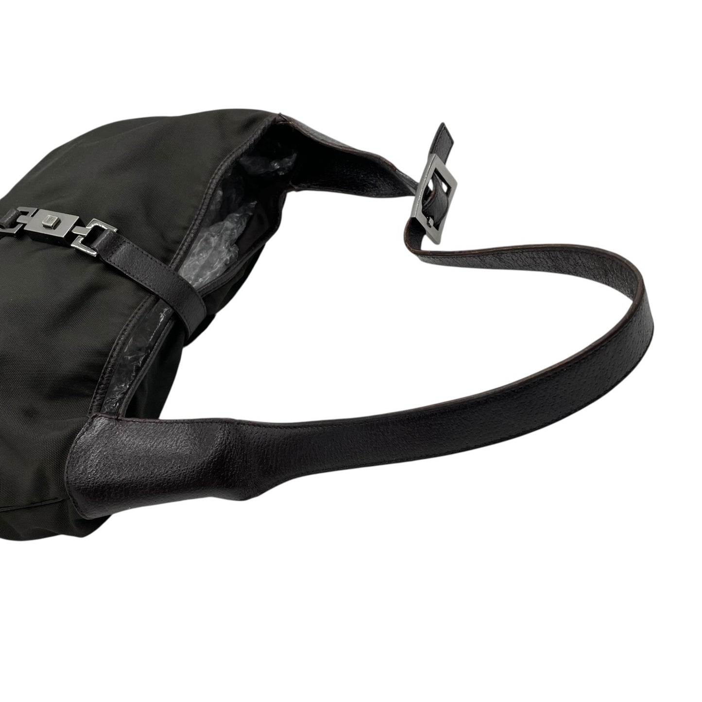 GUCCI グッチ ジャッキー ワンショルダーバッグ カーキ 茶 ブラウン キャンバス レザー シルバー金具 肩掛け可 ホーボー レディース ヴィンテージ B4