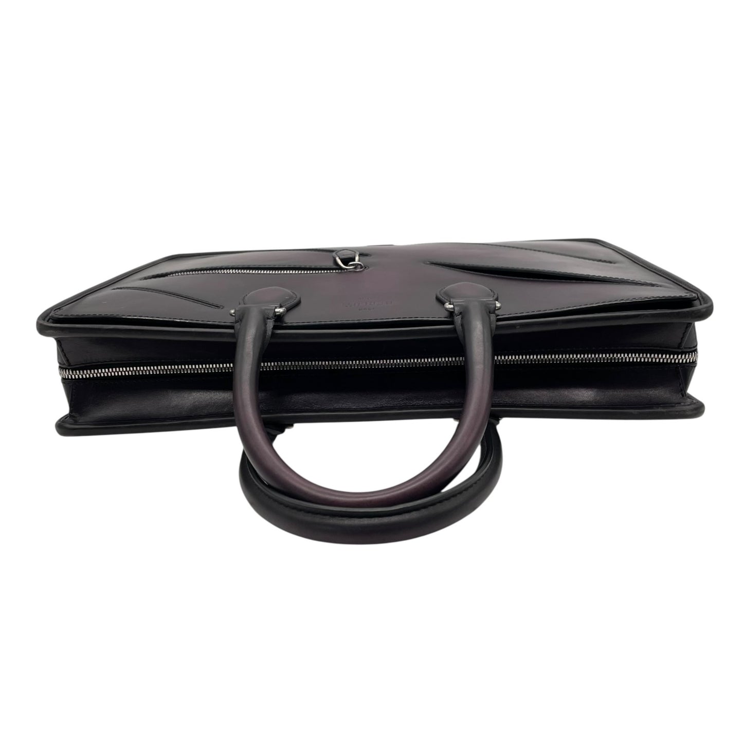 Authentic Berluti Un Jour Briefcase Purple Leather Slit Design Business Bag 2023 FW