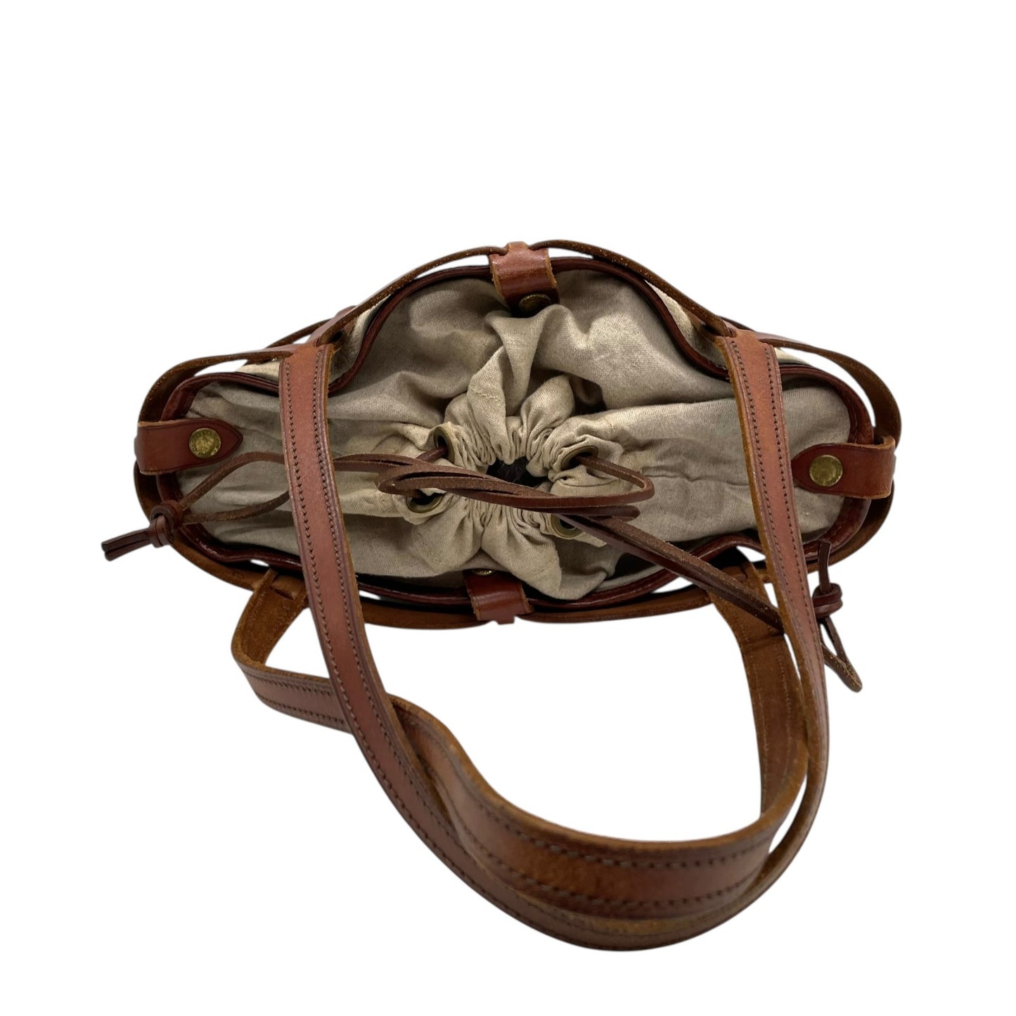 ジャストカンパーニュ Just Campagne バッグ ハンドバッグ トートバッグ レディース コットン 綿 キャンバス レザー ベージュ 巾着型 肩掛け ワンショルダー 定番 VALLEE SET truffe K1