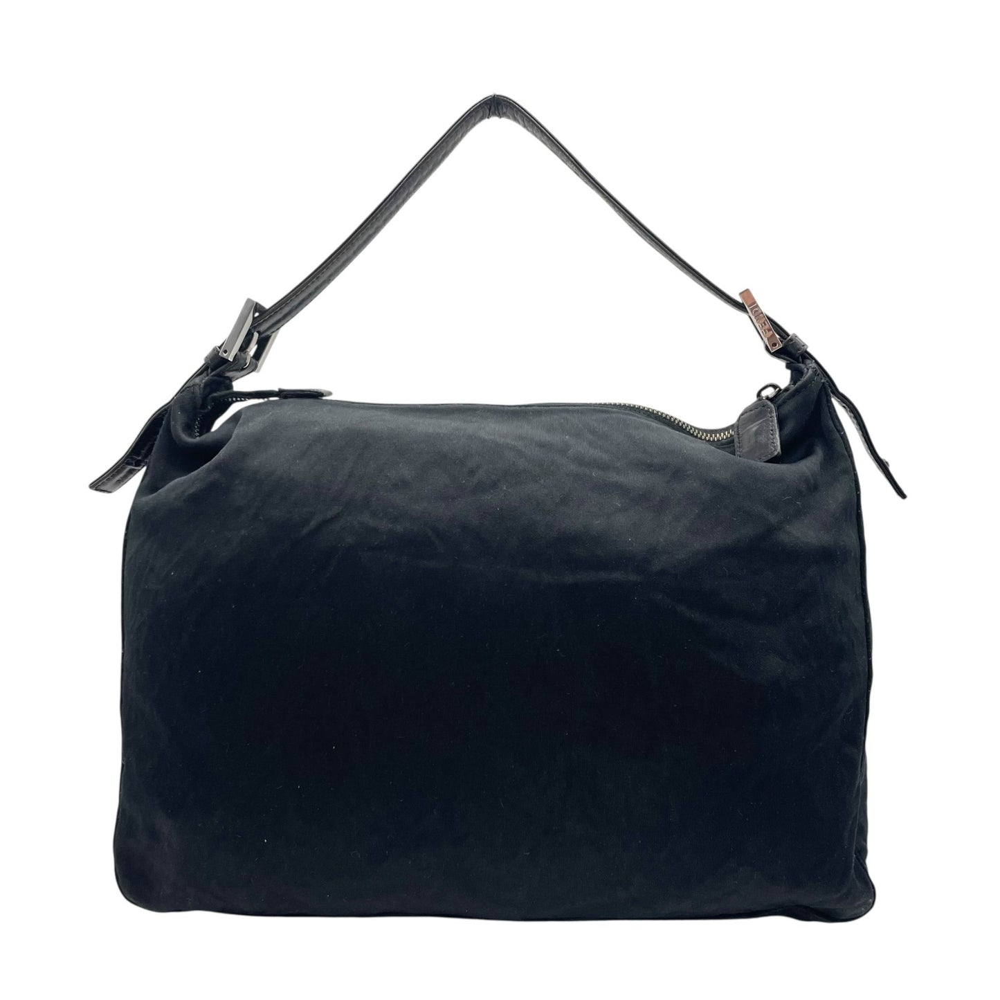 フェンディ FENDI マンマバケット ヴィンテージ ショルダーバッグ 黒 ブラック FFロゴ シルバー金具 K13