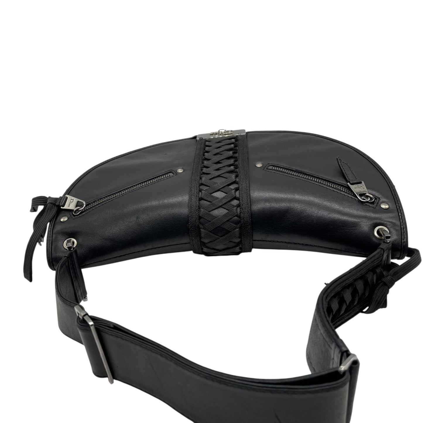 Christian Dior クリスチャンディオール ショルダーバッグ レザー ブラック【中古】 レディース