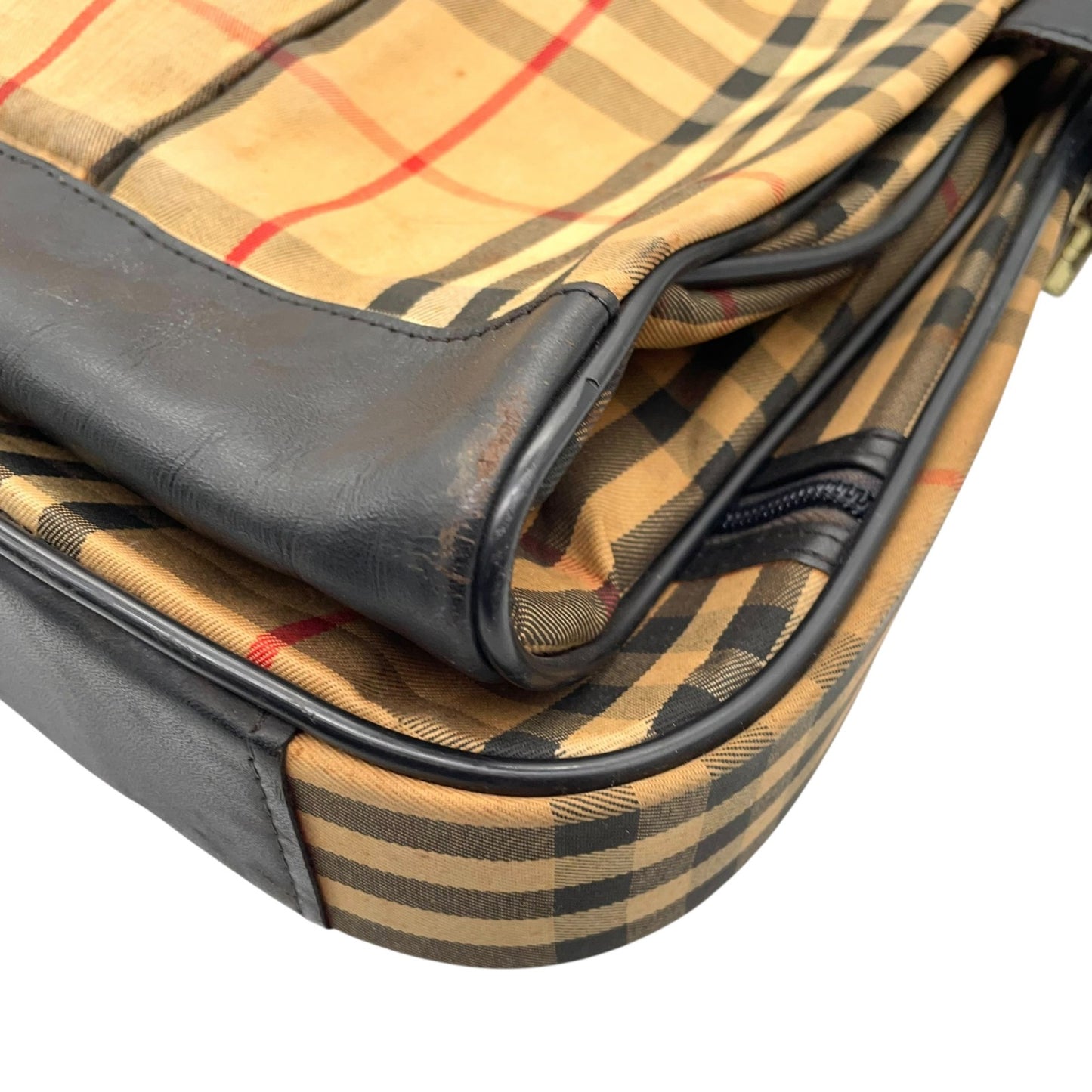 BURBERRY バーバリー ガーメントバッグ ノバチェック トラベルバッグ ベージュ ブラック キャンバス レザー ゴールド金具 ヴィンテージ メンズ X