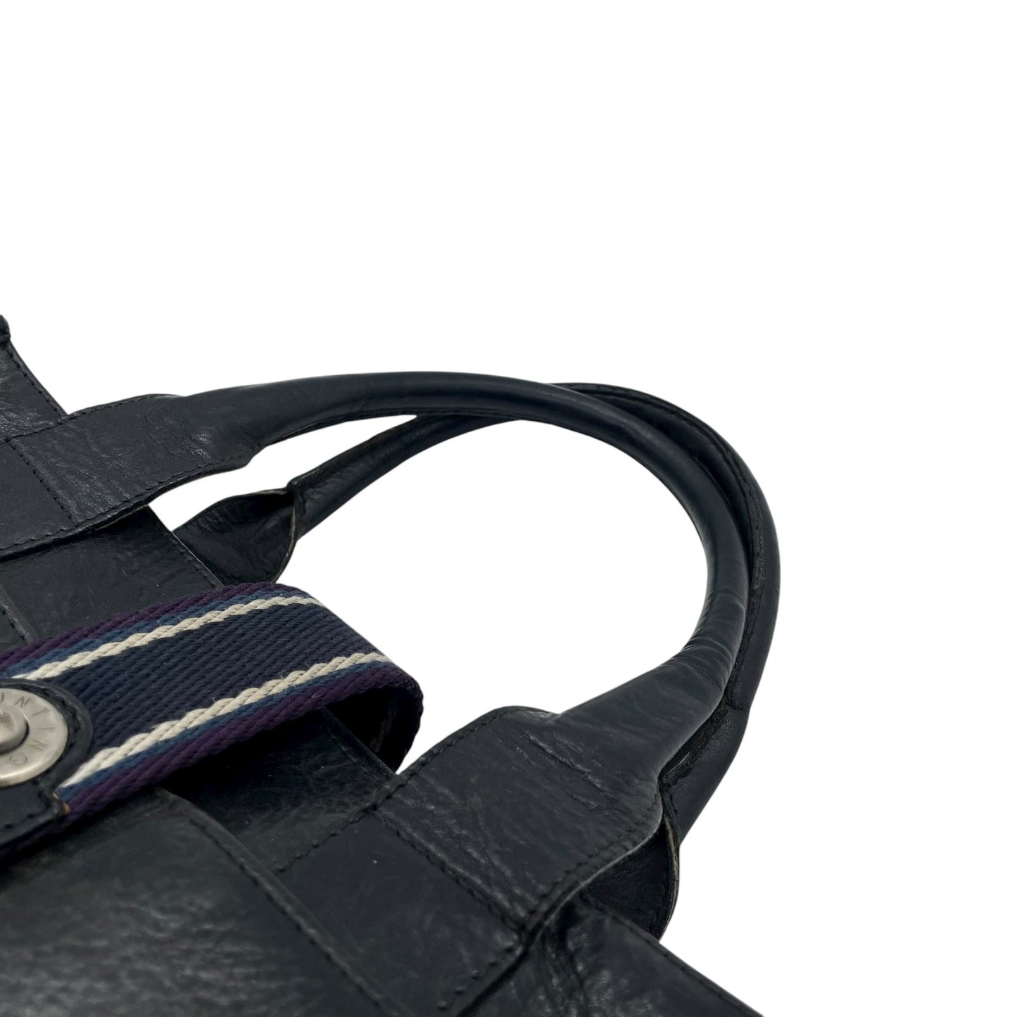 ハンティングワールド HUNTING WORLD トートバッグ ハンドバッグ レザー×キャンバス 黒 ブラック メンズ S68