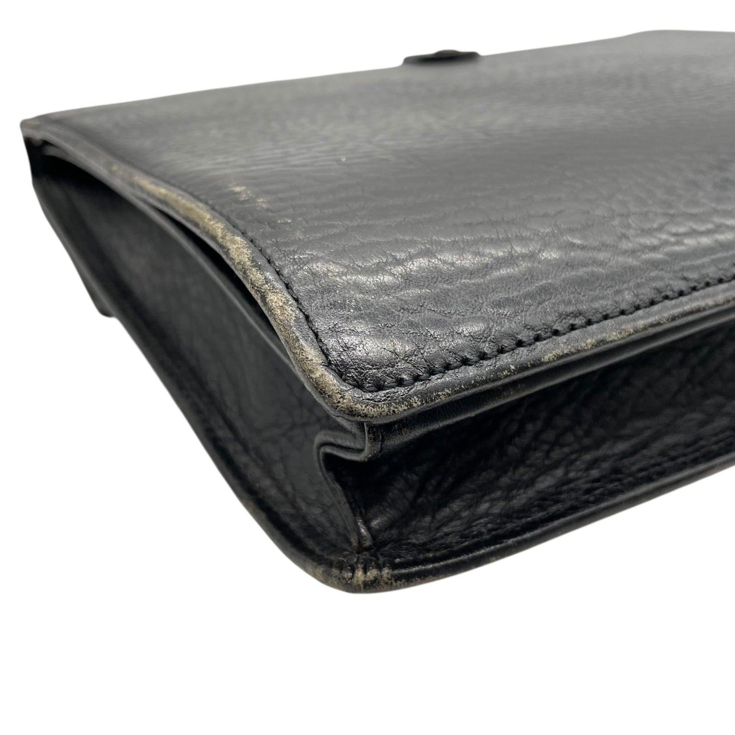 バーバリー BURBERRY ビジネスバッグ ブリーフケース ダレスバッグ ブラック 黒 レザー シボ革 ゴールド金具 ホースロゴ ヴィンテージ メンズ B