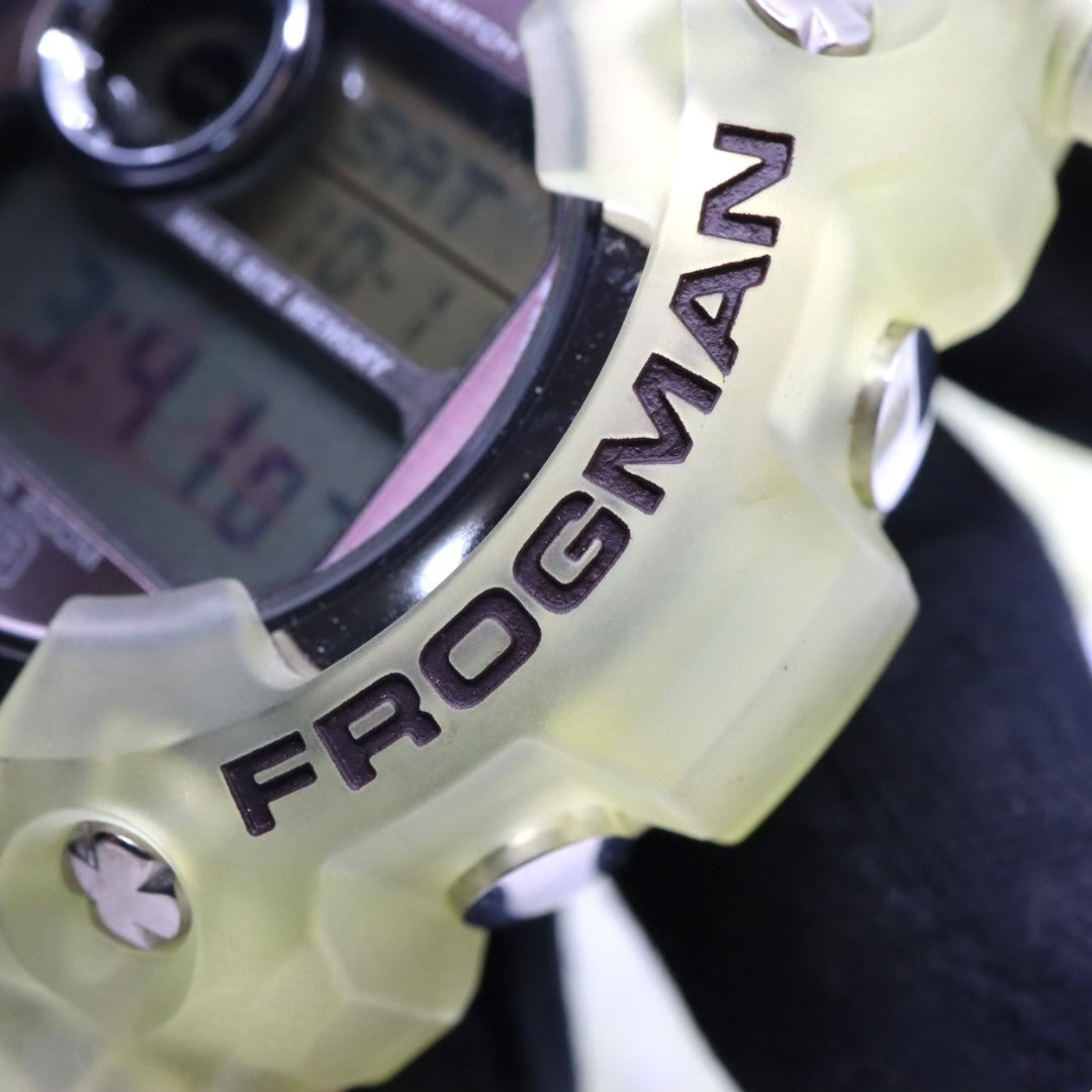 【未使用級 美品】カシオ G-SHOCK フロッグマン DW-9900WC W.C.C.S. 世界サンゴ礁保護協会モデル 腕時計 メンズ チタン イエロー スケルトン デジタル ダイバーズウォッチ 200M防水 希少 レア 稼働品 G7