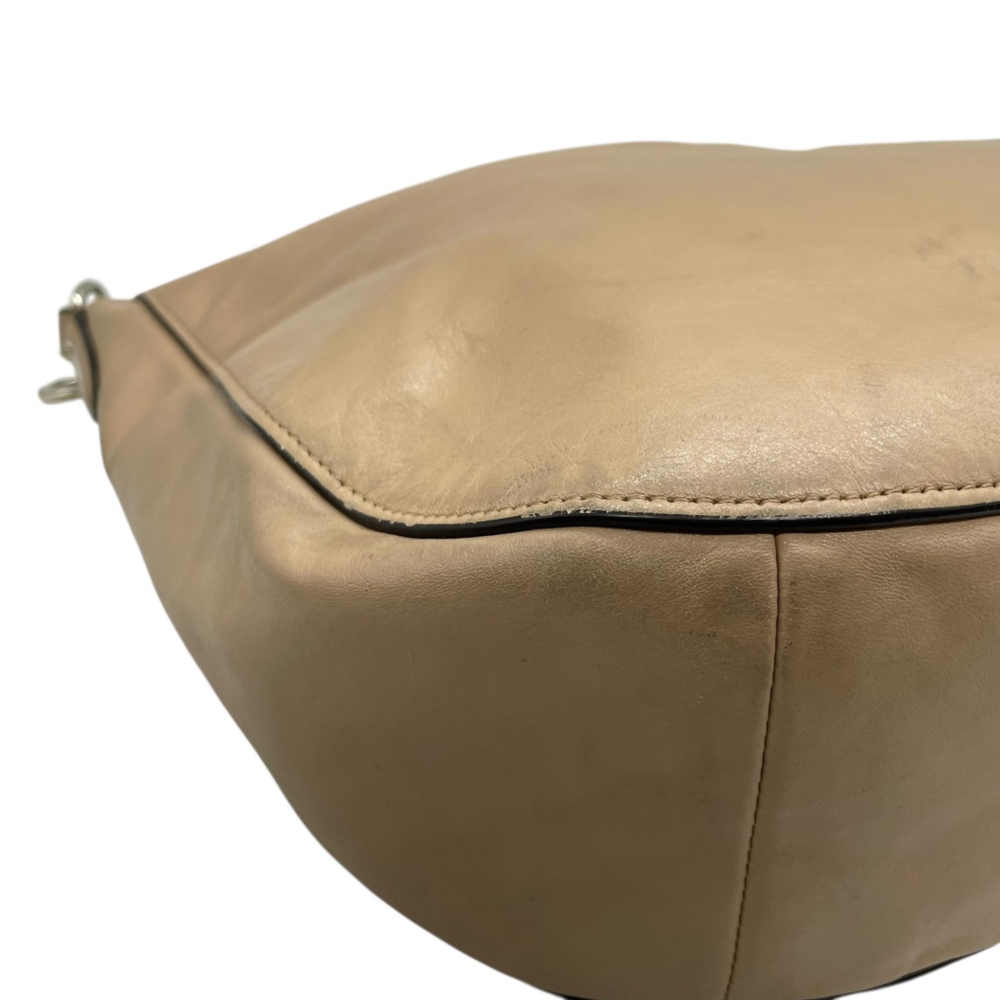 COACH コーチ チェルシー ワンショルダーバッグ ハンドバッグ ピンクベージュ レザー ゴールド金具 ホーボー 肩掛け可 ロゴ レディース T4