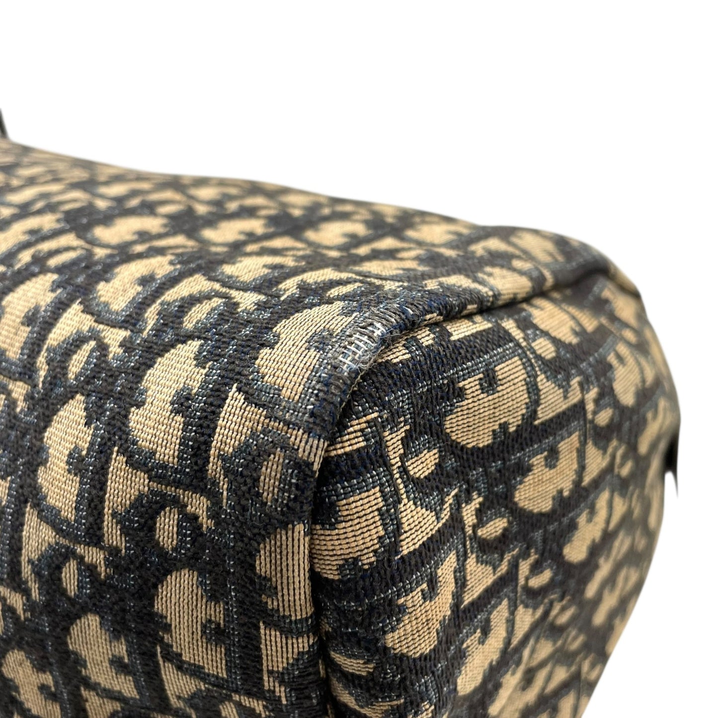 Christian Dior ディオール トロッター ミニボストン ボストンバッグ 紺 ネイビー ベージュ キャンバス レザー ゴールド金具 CDロゴ 手提げ ヴィンテージ レディース D3