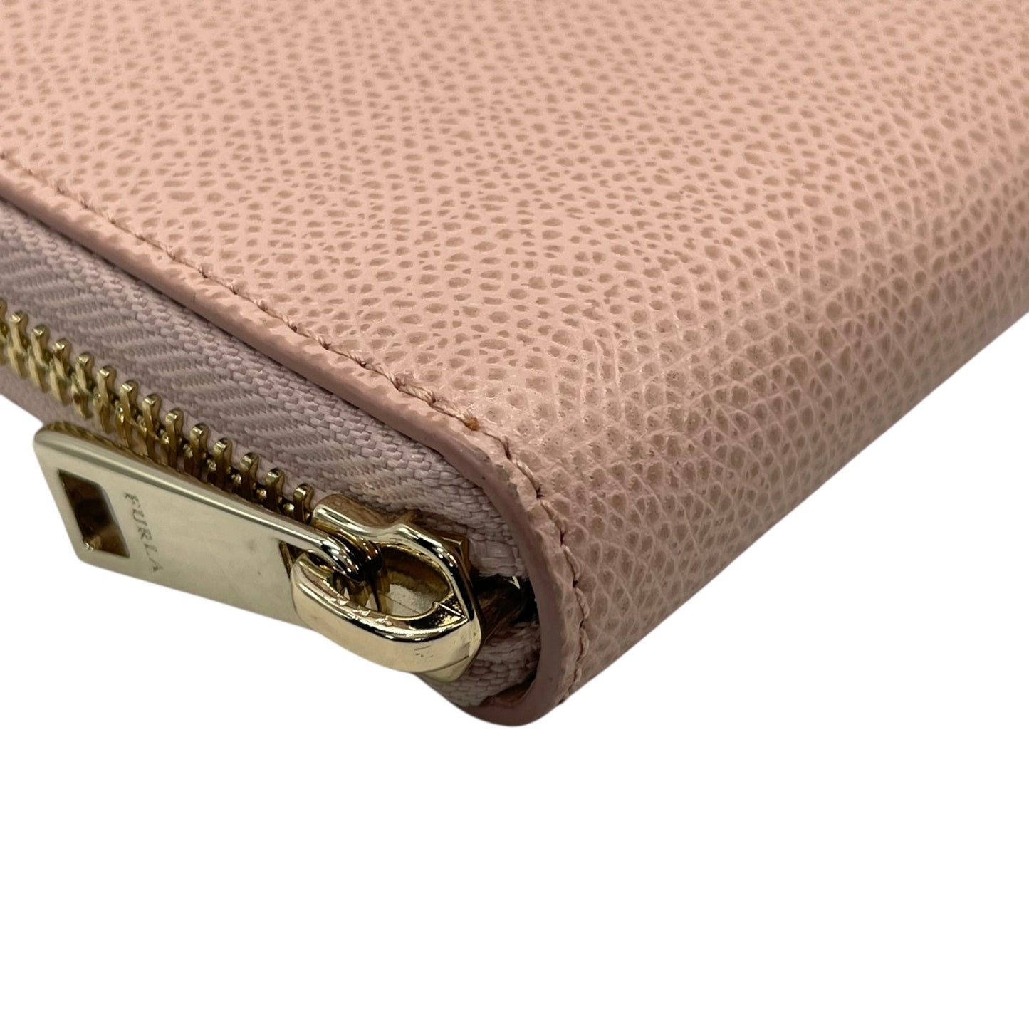 未使用級 美品 フルラ FURLA 長財布 バビロン リボンモチーフ ピンク レザー ラウンドファスナー ラウンドジップ 5