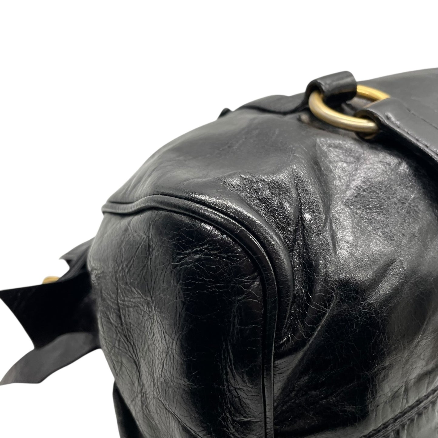 MIUMIU ミュウミュウ ハンドバッグ レザー ブラック【中古】 レディース