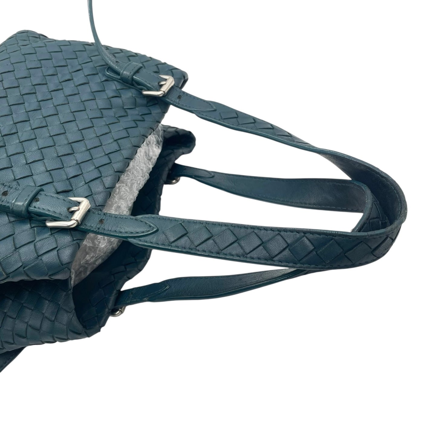 BOTTEGA VENETA ボッテガヴェネタ イントレチャート トートバッグ レザー ダークグリーン 肩掛け可 ハンドバッグ レディース 正規品 D