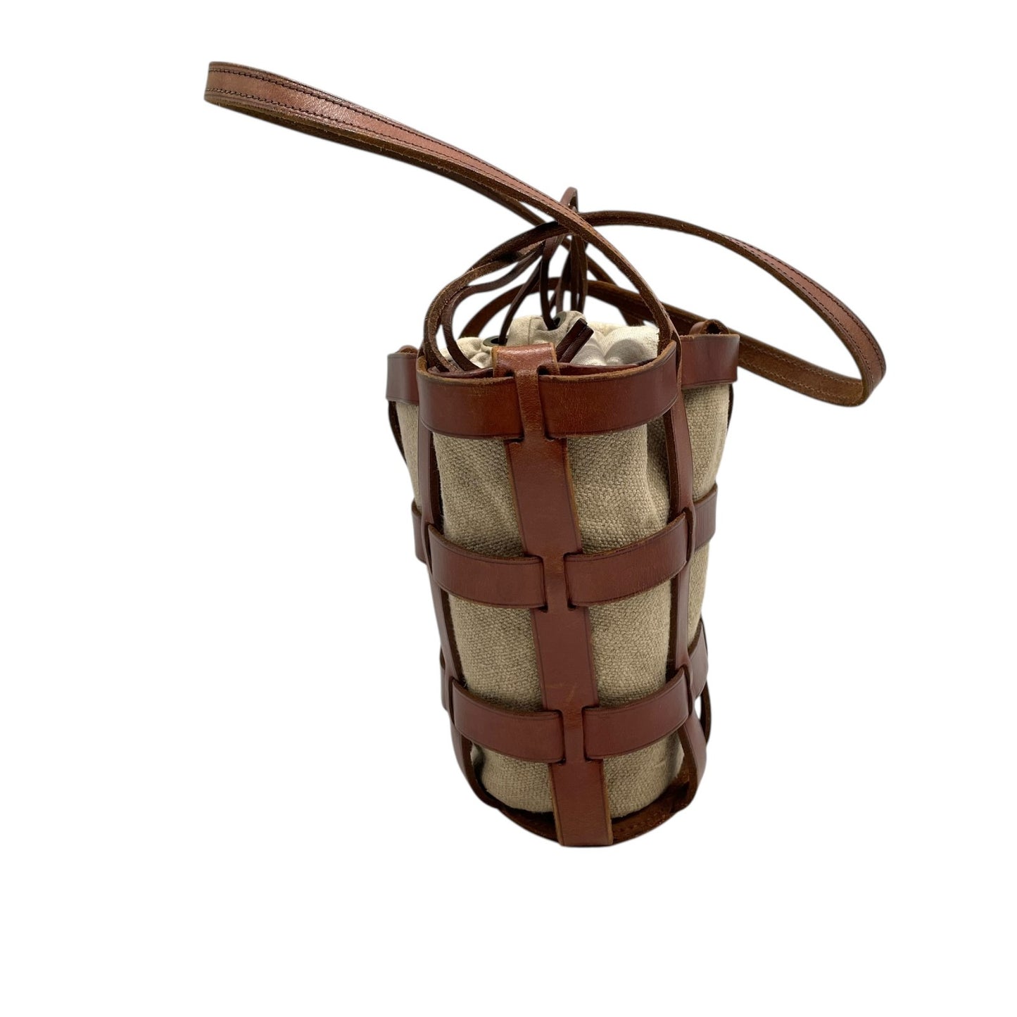 ジャストカンパーニュ Just Campagne バッグ ハンドバッグ トートバッグ レディース コットン 綿 キャンバス レザー ベージュ 巾着型 肩掛け ワンショルダー 定番 VALLEE SET truffe K1