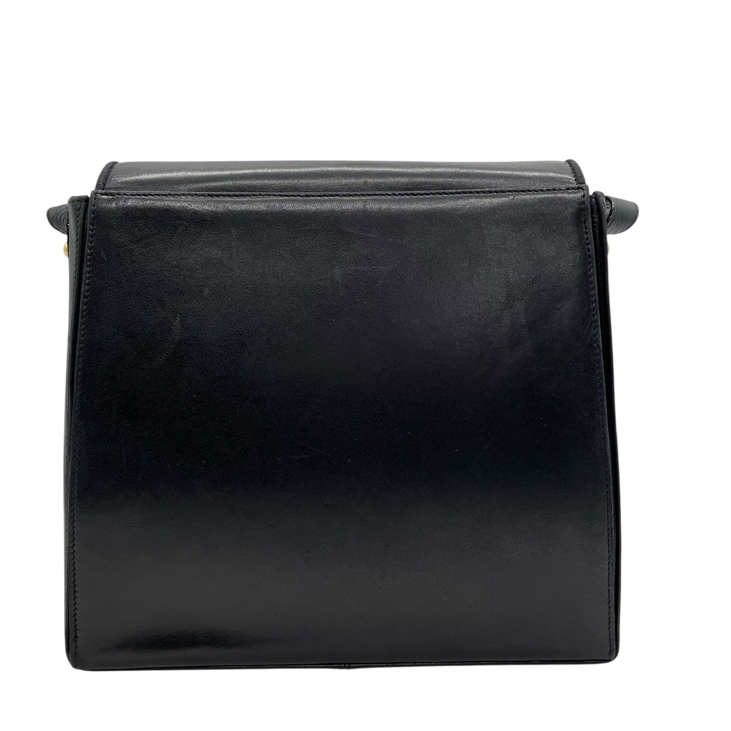 Salvatore Ferragamo フェラガモ ショルダーバッグ ブラック レザー ゴールド金具 斜め掛け可 ヴィンテージ レディース B