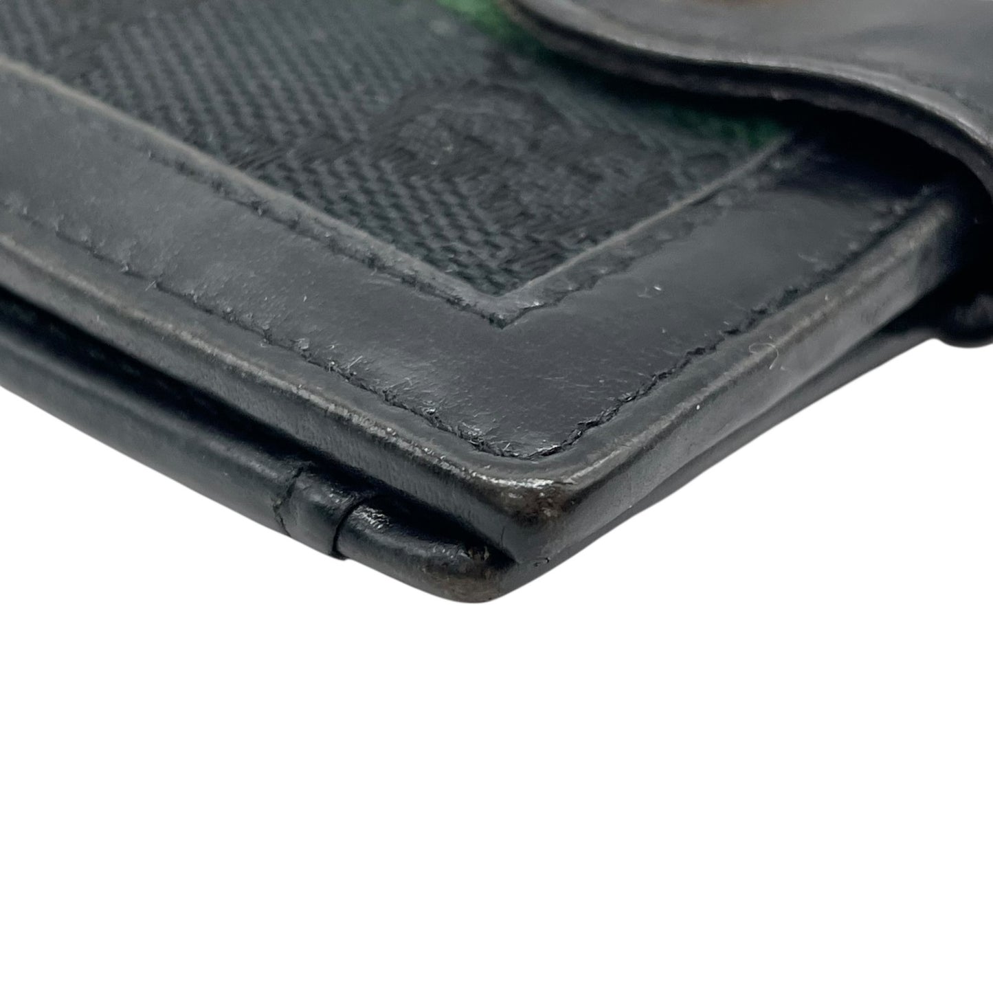 グッチ GUCCI シェリーライン 二つ折り財布 GGキャンバス レザー 黒 ブラック ゴールド金具 ヴィンテージ W4