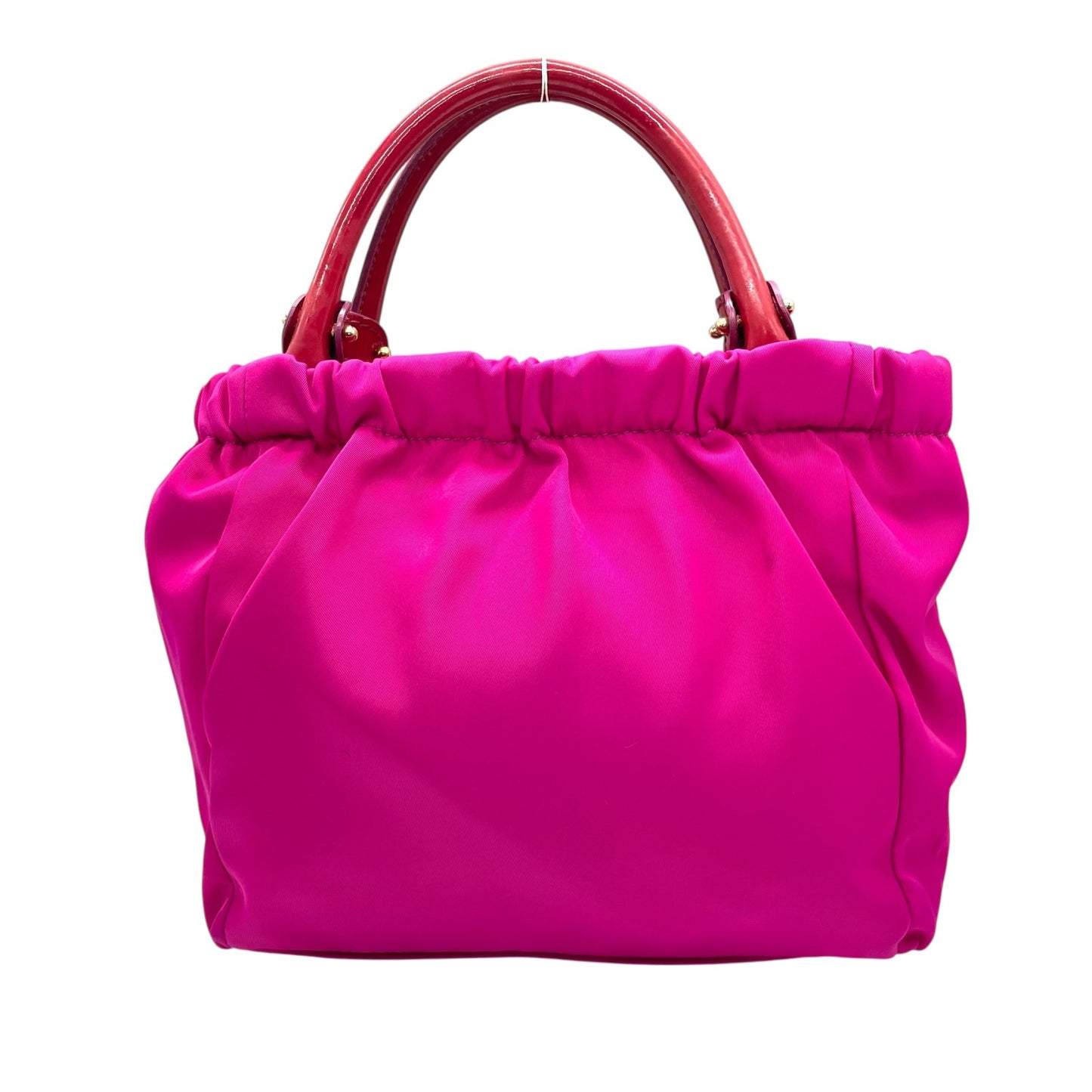 極美品 希少 Salvatore Ferragamo フェラガモ ヴァラリボン 2WAY ショルダー ピンク レッド ナイロン パテント ハンドバッグ クロスボディ ゴールド金具 レディース K1