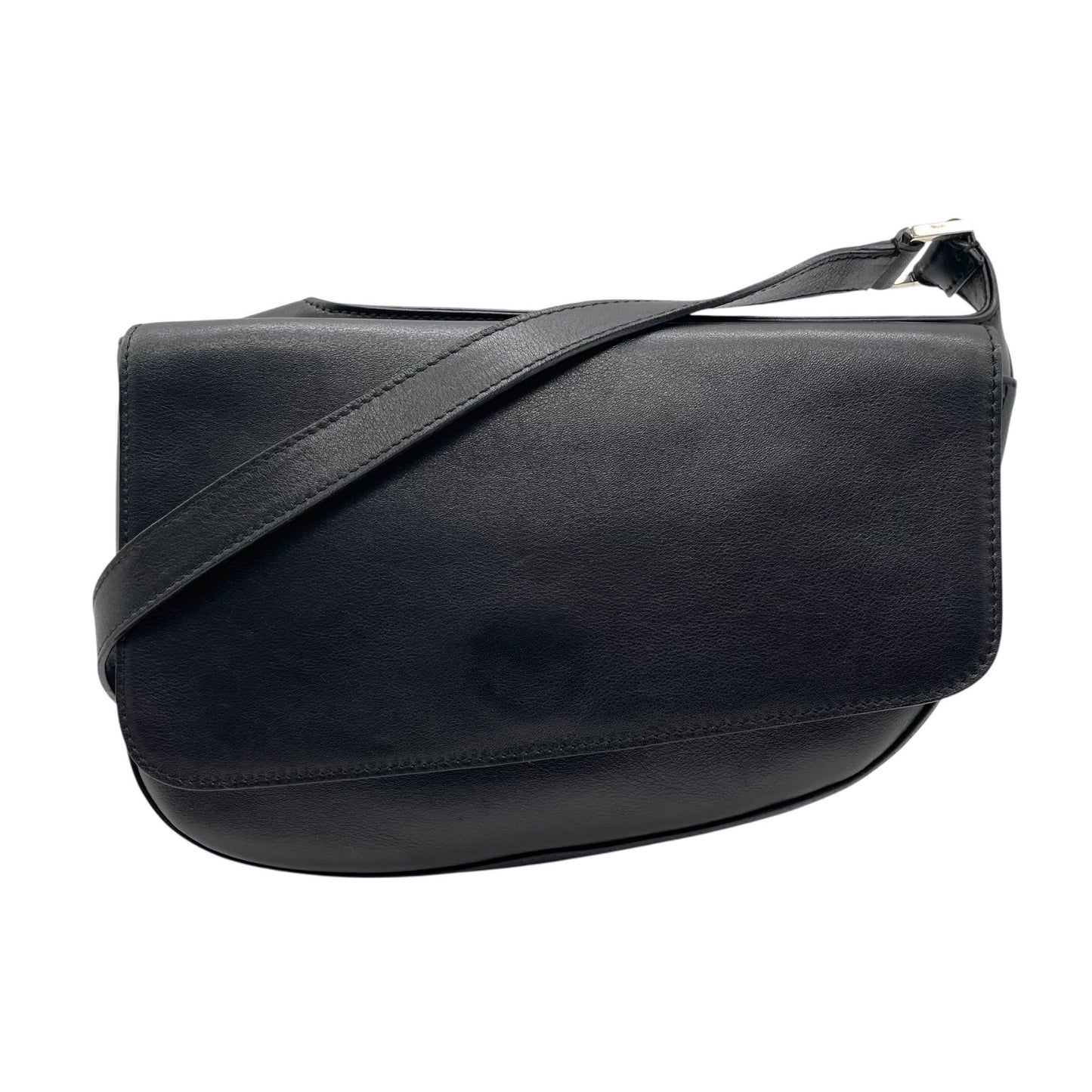 未使用級 サルヴァトーレフェラガモ ショルダーバッグ 斜め掛け レザー 黒 ブラック 本革 クロスボディ チェーン B3