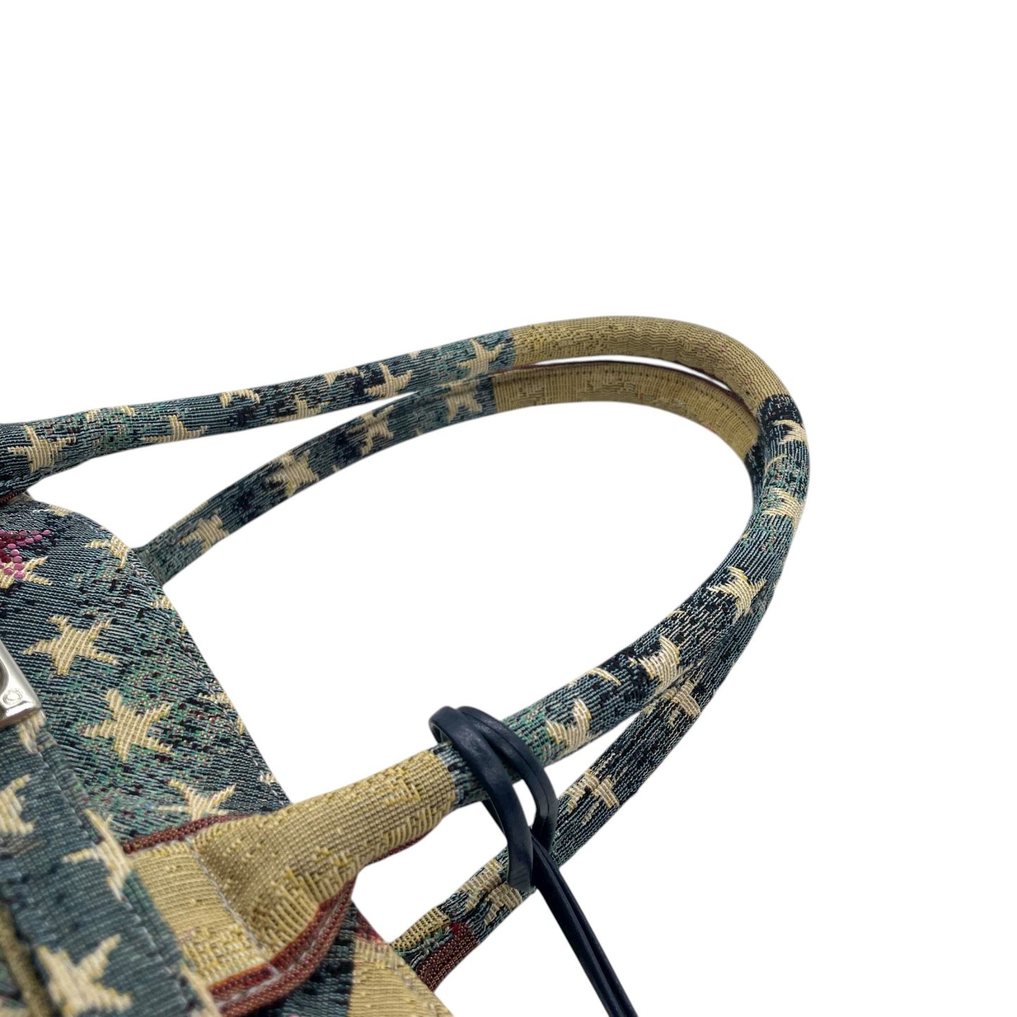 シンクビー Think Bee! ハンドバッグ トートバッグ アメリカ国旗 星柄 ラインストーン スパンコール マルチカラー デニム S90