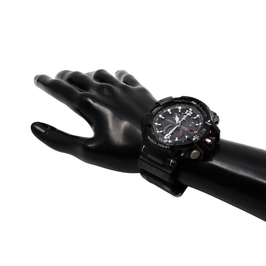 美品　カシオ　G-SHOCK　腕時計　グラビティマスター　ブラック　アナログソーラー　電波ソーラー　タフソーラー　マスターオブG　メンズ　GW-A1100-1A3JF　5311　CASIO　ジーショック G4