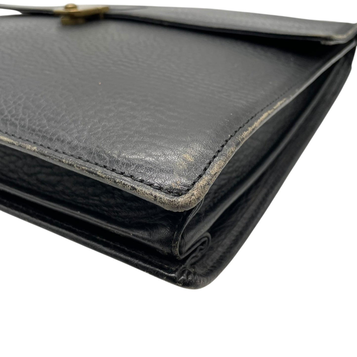 バーバリー BURBERRY ビジネスバッグ ブリーフケース ダレスバッグ ブラック 黒 レザー シボ革 ゴールド金具 ホースロゴ ヴィンテージ メンズ B