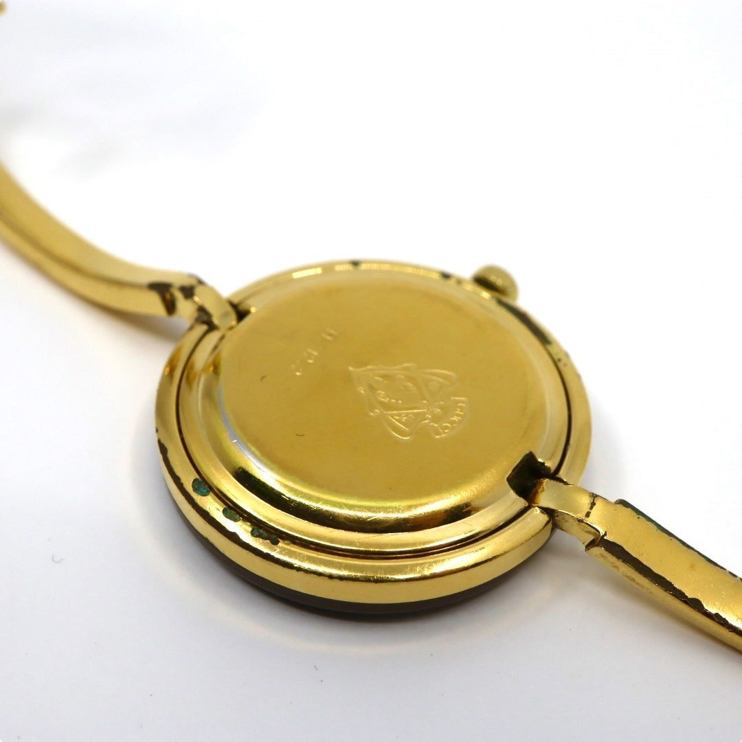 【美品/電池交換済】グッチ GUCCI チェンジベゼル 11/12.2 腕時計 レディースウォッチ クオーツ バングルウォッチ ゴールド ホワイト文字盤 ヴィンテージ アンティーク クラシック エレガント 人気モデル ブラウンベゼル クリーニング済み G3