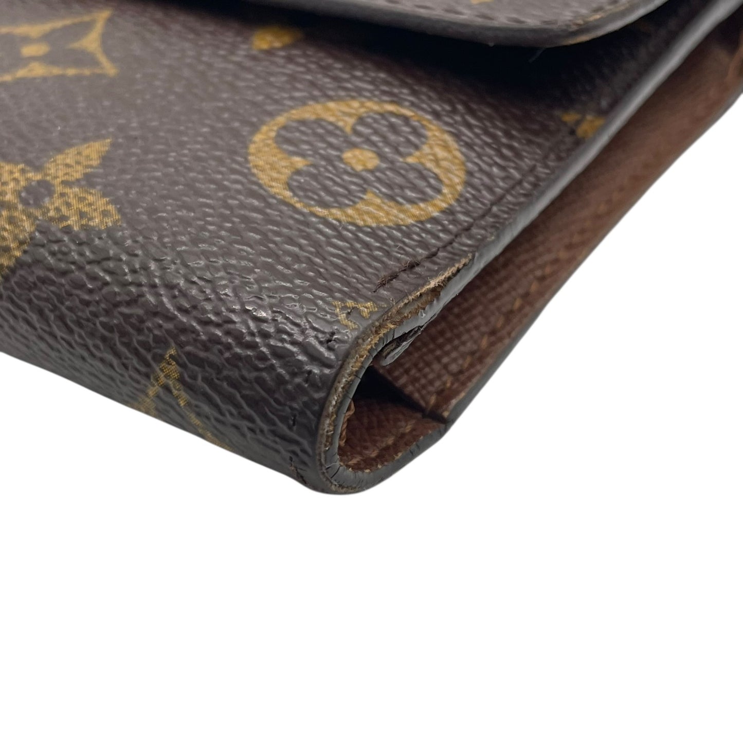 ルイ・ヴィトン LOUIS VUITTON LV モノグラム ポルトトレゾール インターナショナル M61215 長財布 茶色 ブラウン レザー 金金具 ゴールド シリアル刻印 W1