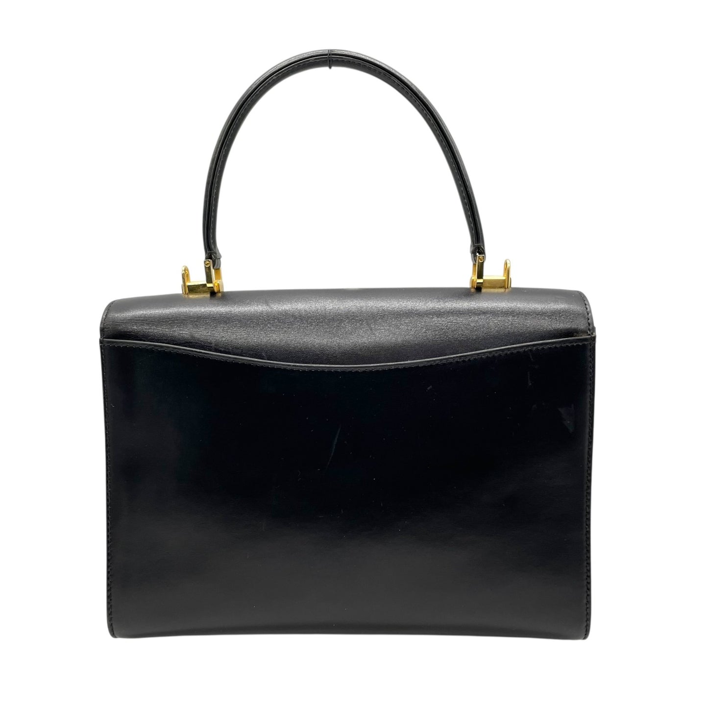 バリー BALLY 2WAY ハンドバッグ ショルダーバッグ フォーマル 黒 ブラック レザー ゴールド金具 ターンロック トップハンドル 斜め掛け可 レディース K1