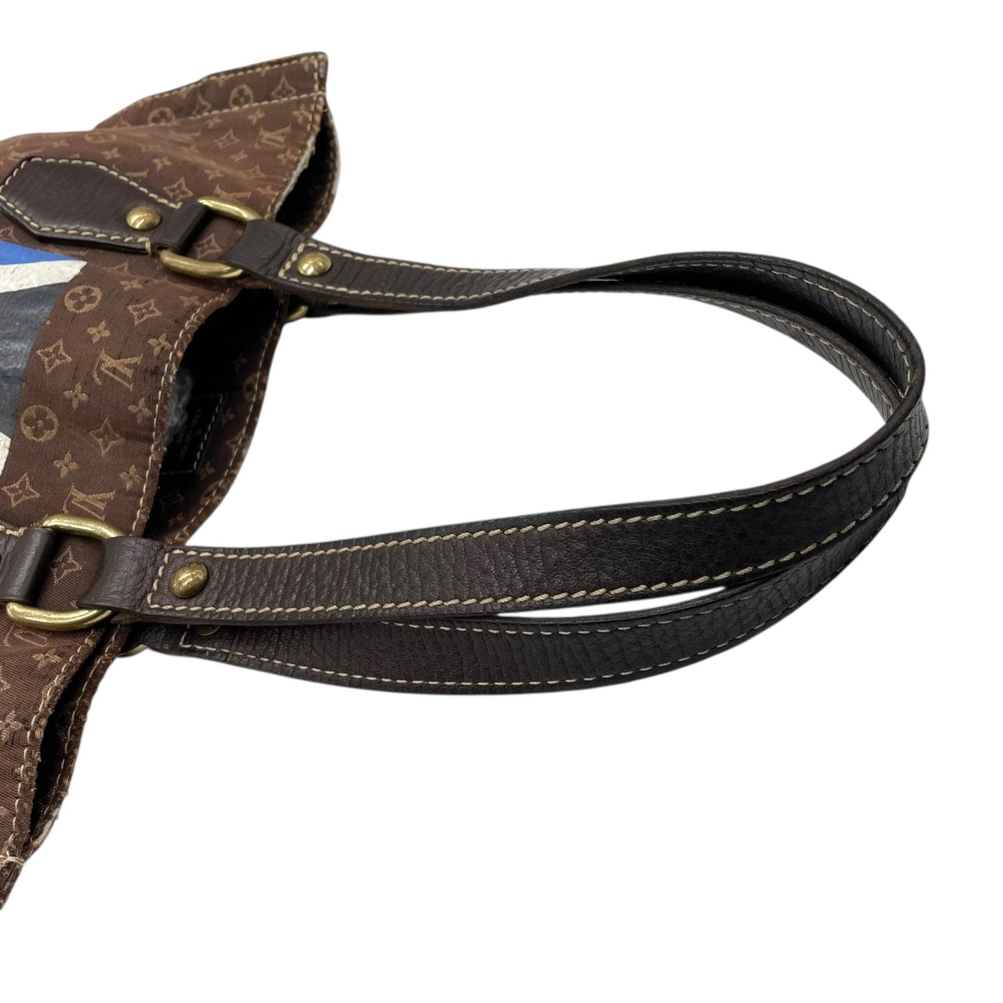 LOUIS VUITTON ルイ・ヴィトン トートバッグ キャンバス/レザー ブラウン【中古】 レディース