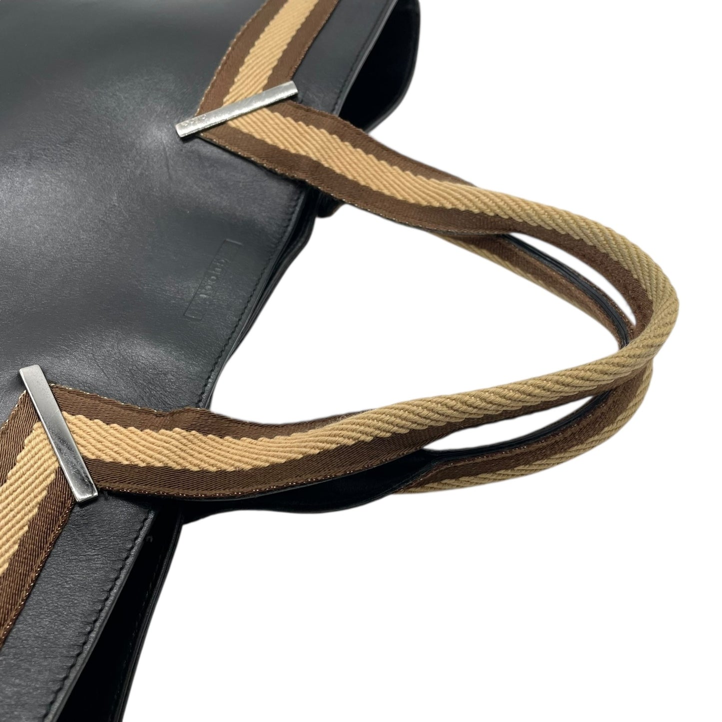 GUCCI グッチ シェリーライン トートバッグ ハンドバッグ 黒 ブラック レザー シルバー金具 ブラウン ベージュ 手提げ マグネット開閉 メンズ レディース K3