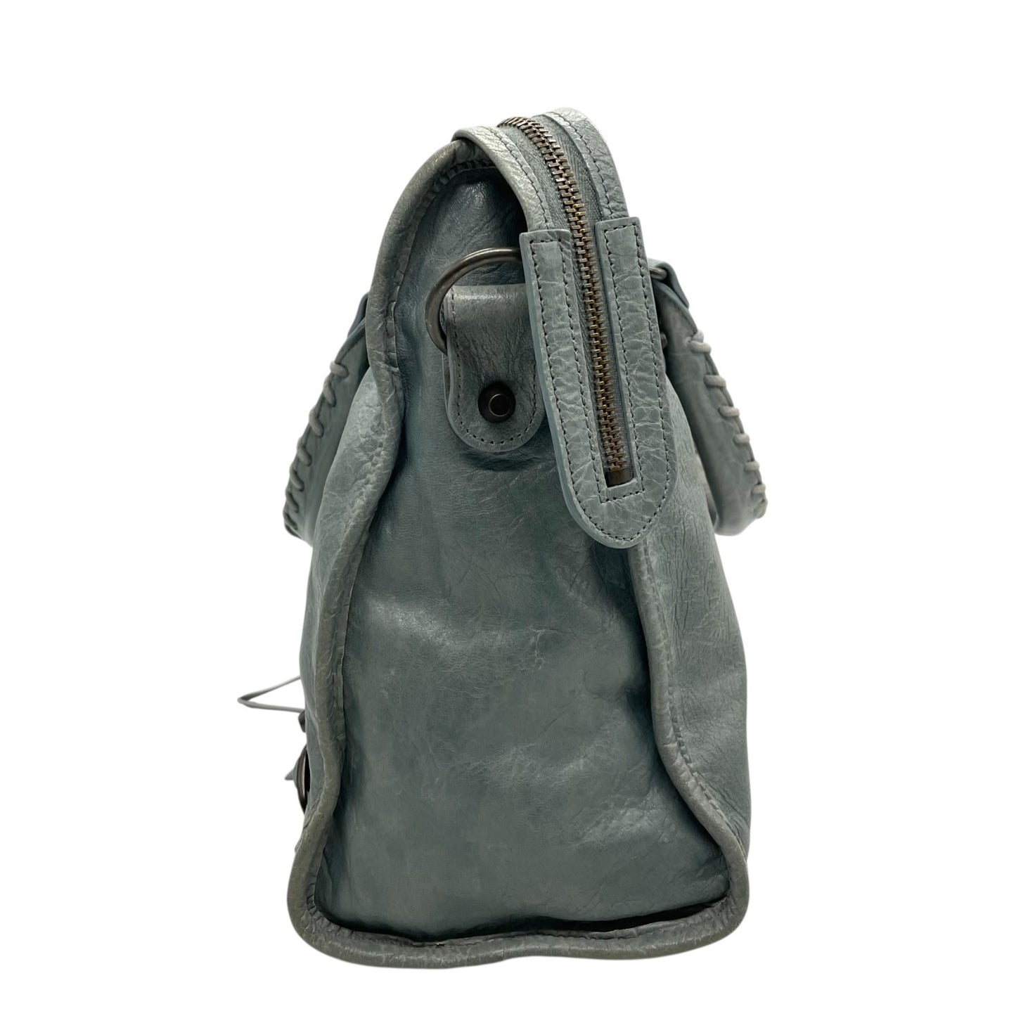 バレンシアガ BALENCIAGA ザ・シティ The City ハンドバッグ 2WAY ショルダーバッグ グレー レザー ヴィンテージ C7