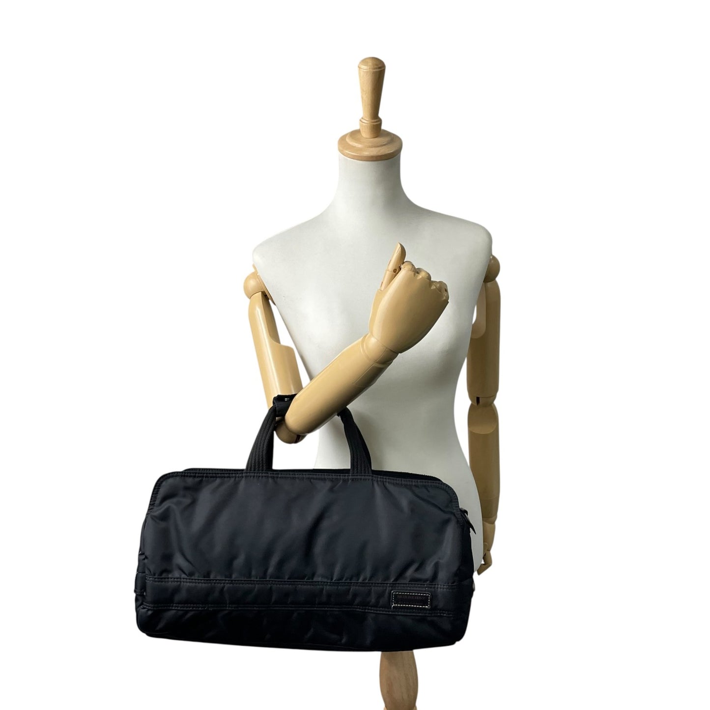 BURBERRY BLUE LABEL バーバリーブルーレーベル 2way ボストンバッグ ショルダーバッグ 斜め掛け可 黒 ブラック ナイロン シルバー金具 ロゴ メンズ レディース S2