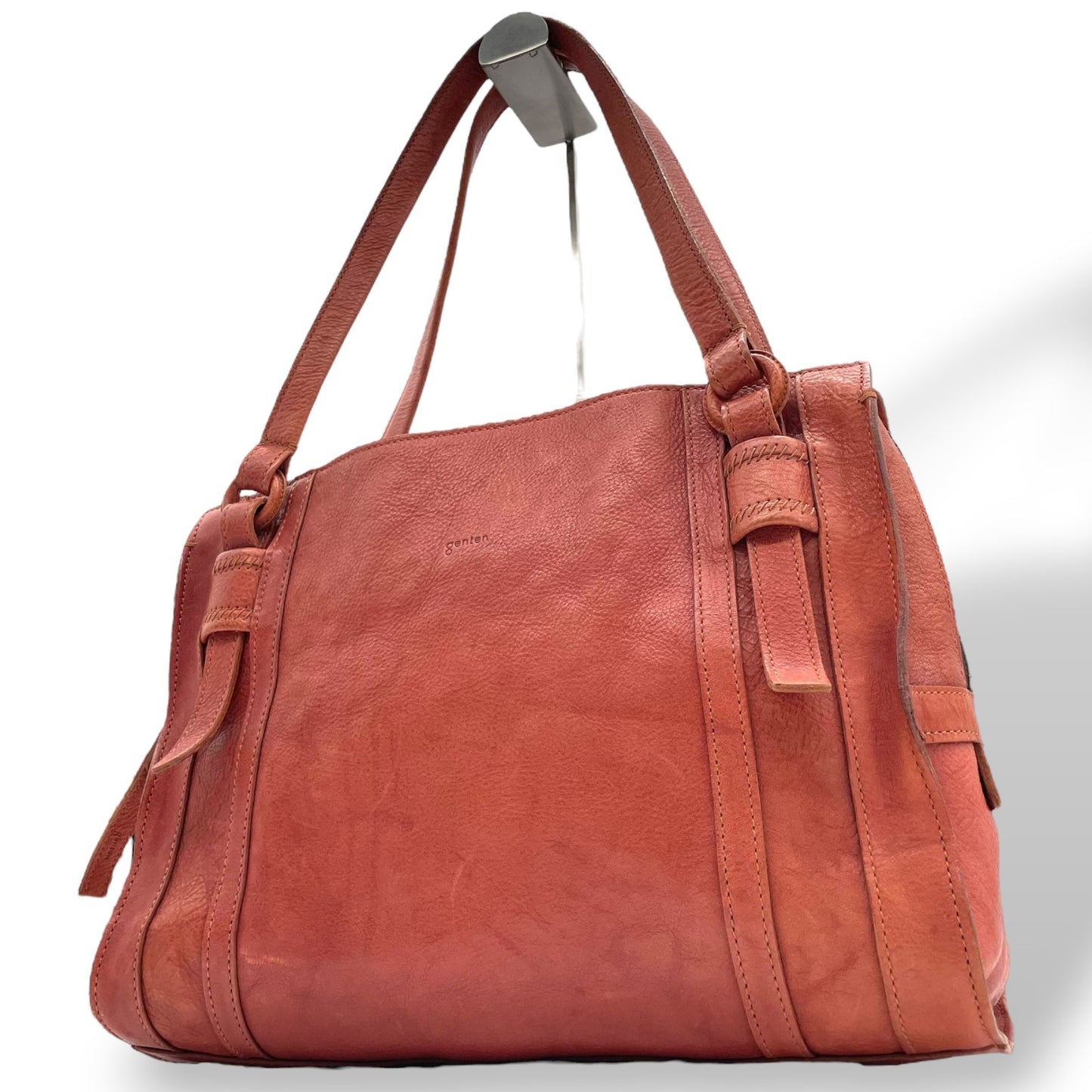 ゲンテン genten トートバッグ レザー 本革 オレンジブラウン 茶色 肩掛け ショルダー ナチュラル風味 T2