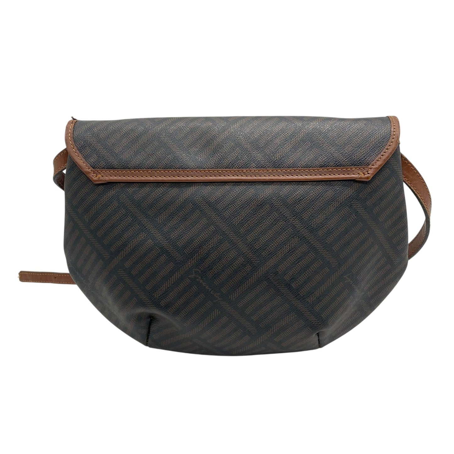 ジバンシィ GIVENCHY ジバンシー ショルダーバッグ モノグラム柄 フラップ ブラウン 茶色 ブラック 黒 ロゴプレート ヴィンテージ A3