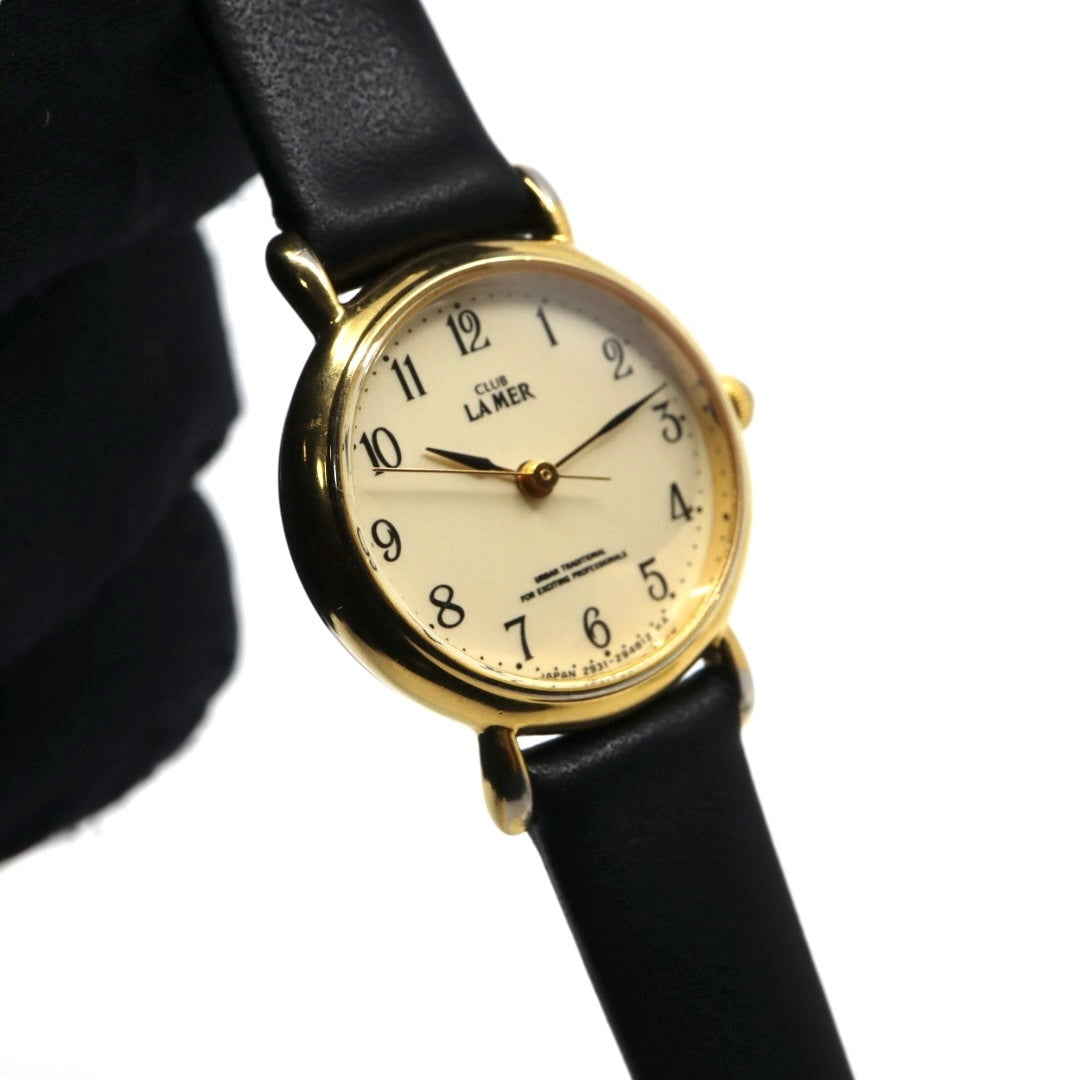 【美品/電池交換済/新品ベルト】 citizen シチズン クラブラメール 腕時計 2931-293177 レディース クオーツ ゴールド アナログ クラシックデザイン ヴィンテージ ドレスウォッチ アイボリー文字盤 エレガント 上品 クリーニング済み G3