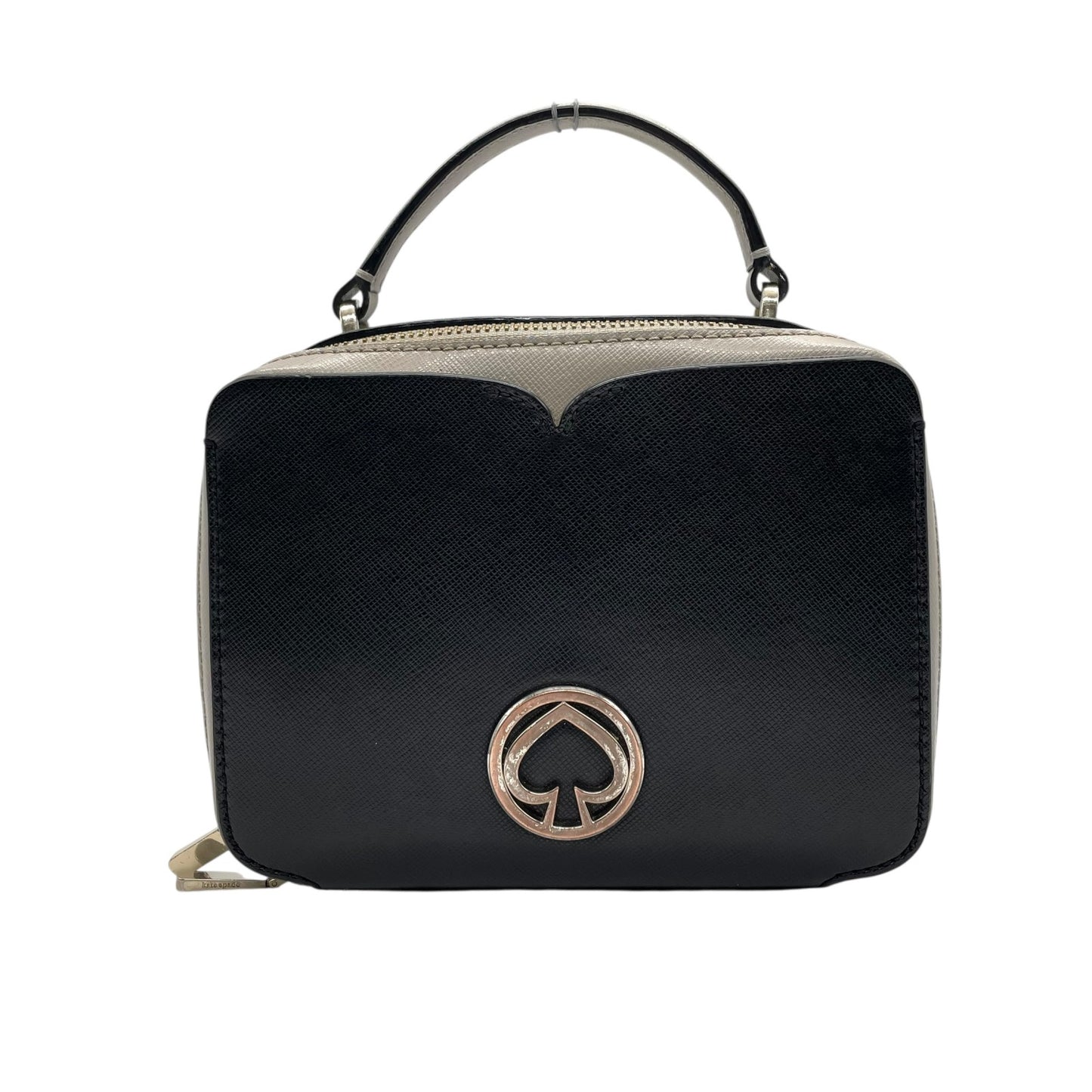 ケイトスペード kate spade ニコラ 2WAY ハンドバッグ ショルダーバッグ ミニバッグ 黒 ブラック グレー レザー シルバー金具 クロスボディ 斜め掛け可 カメラバッグ レディース S30