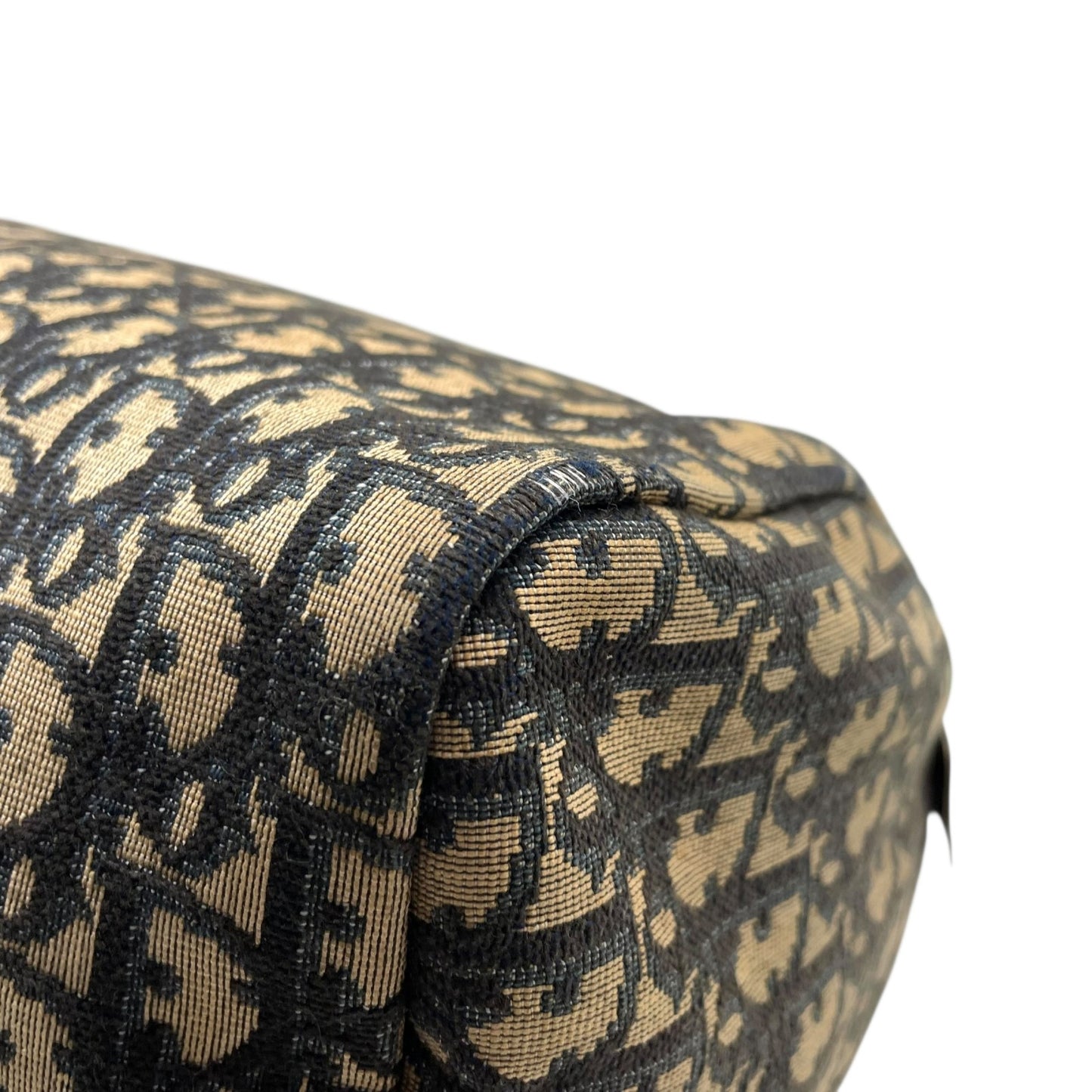 Christian Dior ディオール トロッター ミニボストン ボストンバッグ 紺 ネイビー ベージュ キャンバス レザー ゴールド金具 CDロゴ 手提げ ヴィンテージ レディース D3