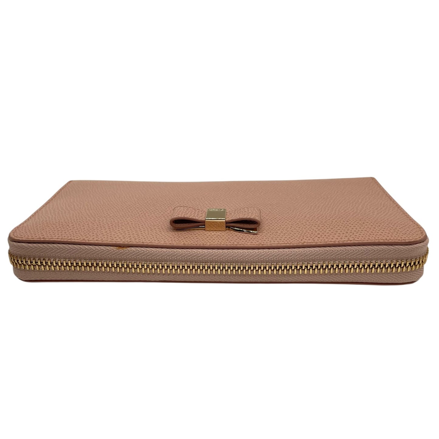 未使用級 美品 フルラ FURLA 長財布 バビロン リボンモチーフ ピンク レザー ラウンドファスナー ラウンドジップ 5