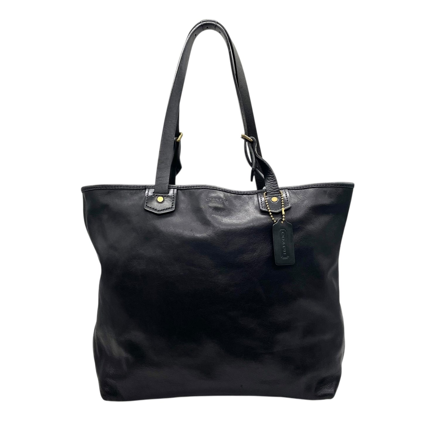 コーチ COACH トートバッグ 黒 ブラック レザー シンプルデザイン A4対応 肩掛け ショルダー 71329 チャーム付き U11