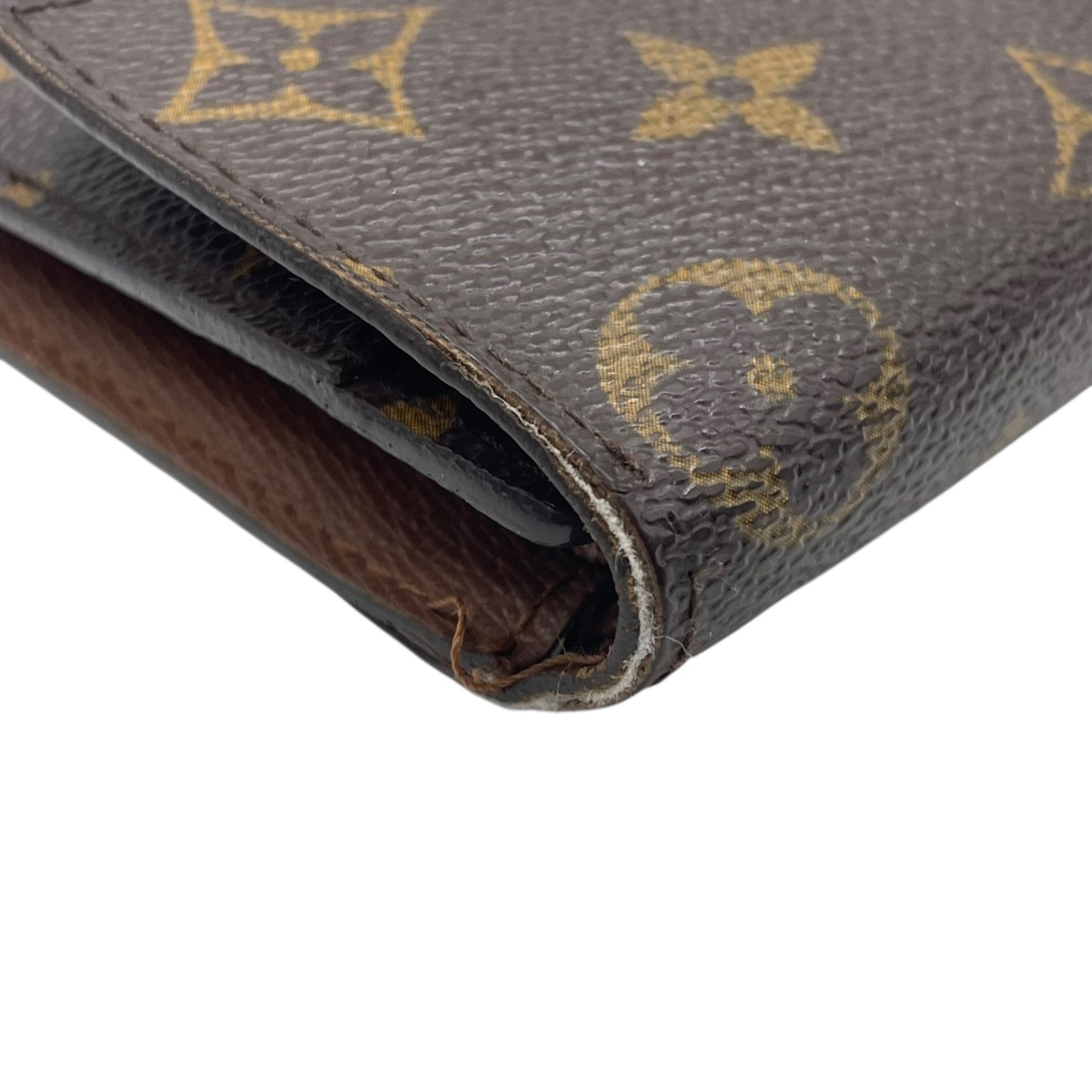 ルイ・ヴィトン LOUIS VUITTON LV モノグラム ポルトトレゾール インターナショナル M61215 長財布 茶色 ブラウン レザー 金金具 ゴールド シリアル刻印 W1